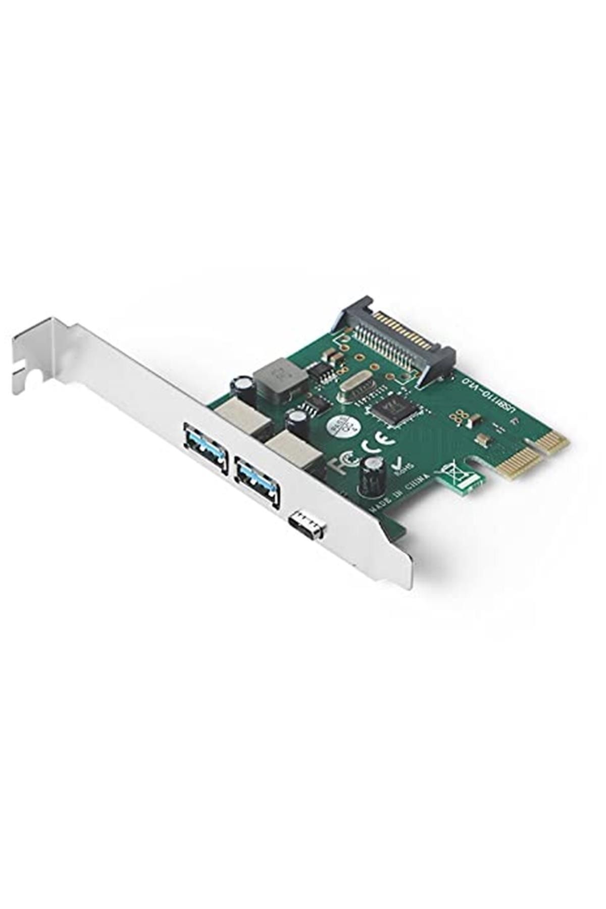 Genel Markalar U31P Çift USB 3.1 Type C Plus Type A Portlu PCI Express Kart