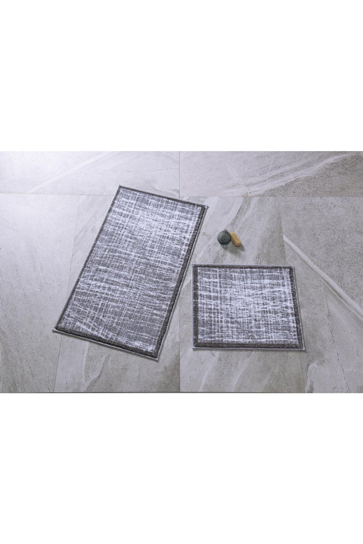 Confetti Stream 57x100 50x57 Antrasit Banyo Halısı