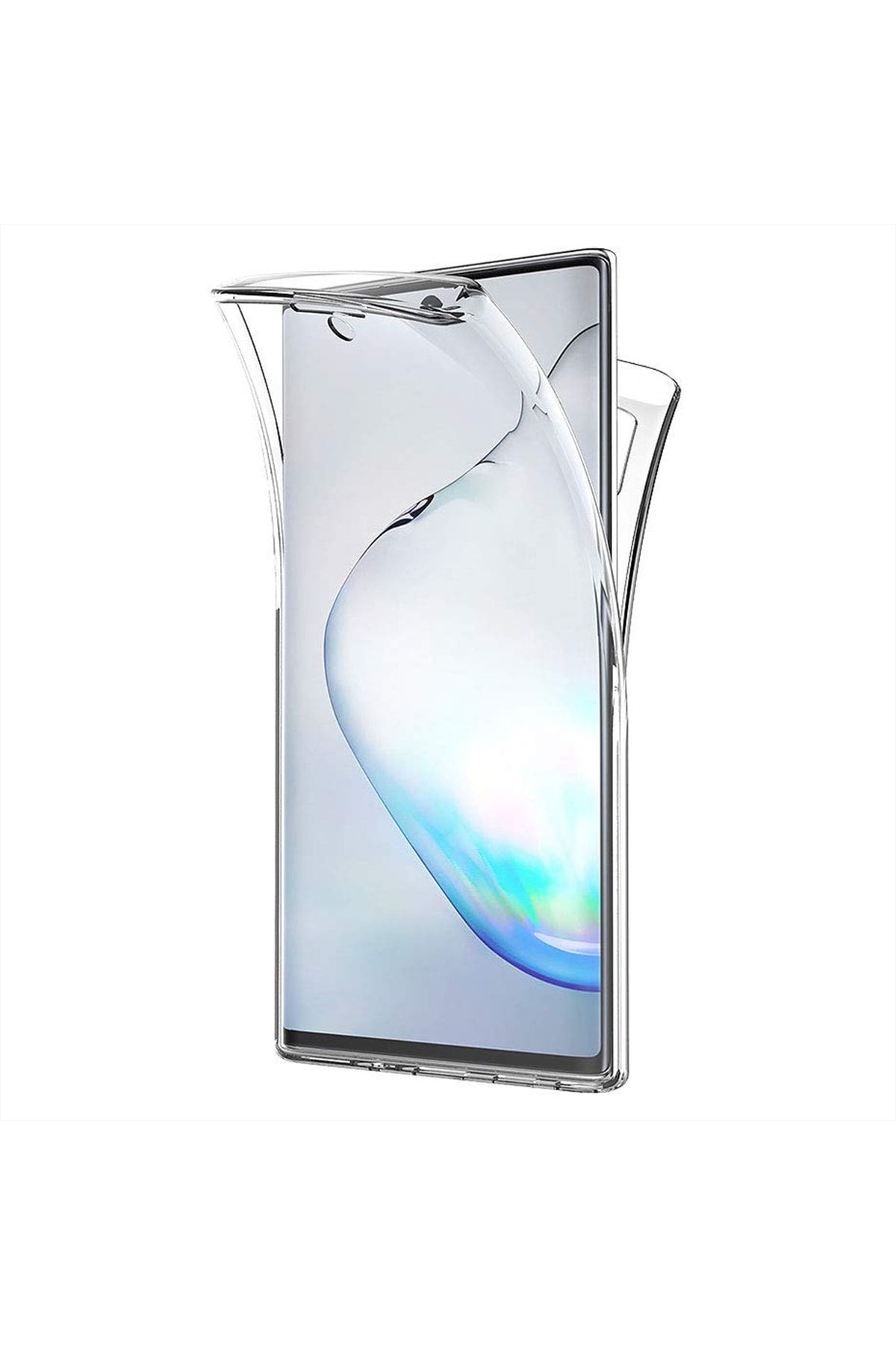 Microsonic Galaxy Note 10 Kılıf 6 Tarafı Tam Full Koruma 360 Clear Soft Şeffaf