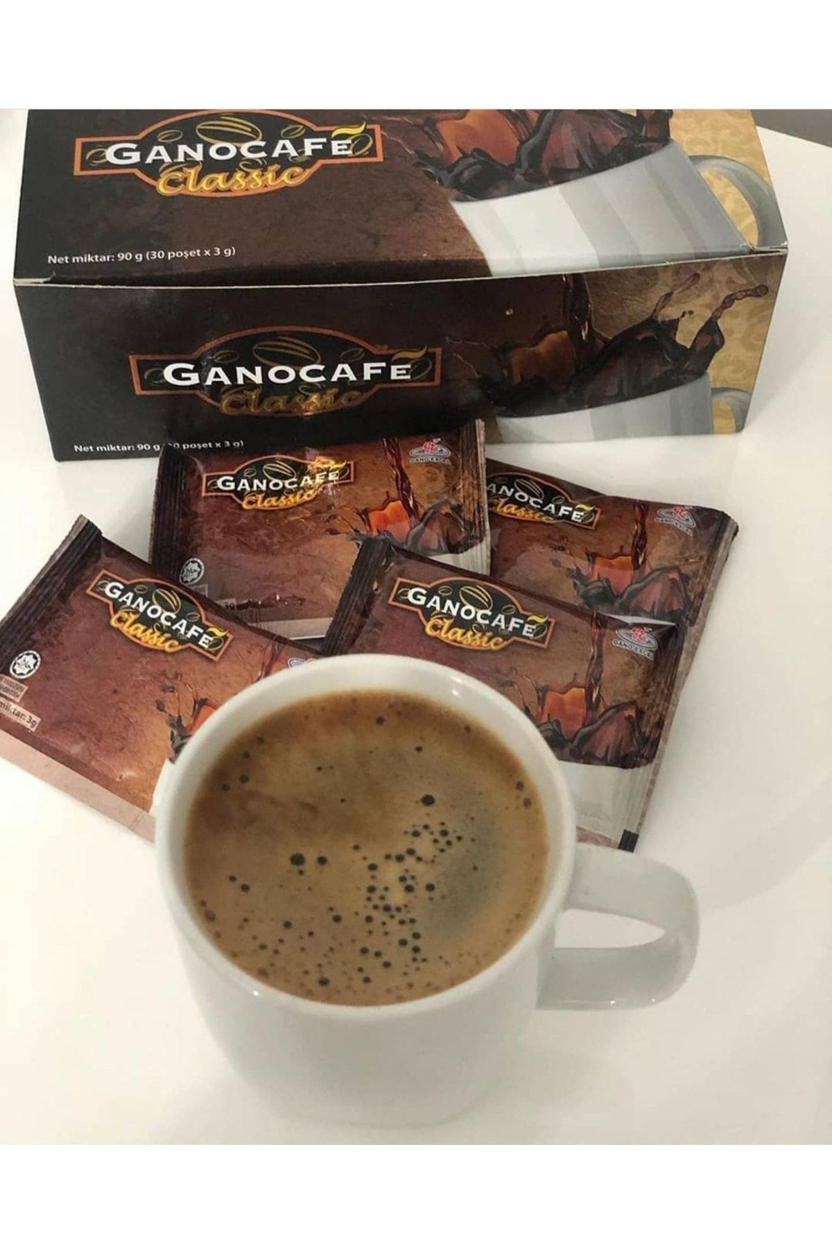 GanoExcel Gano Excel Ganocafe Classıc (30x3gr) 90gr Organik Sade Kahve Class2