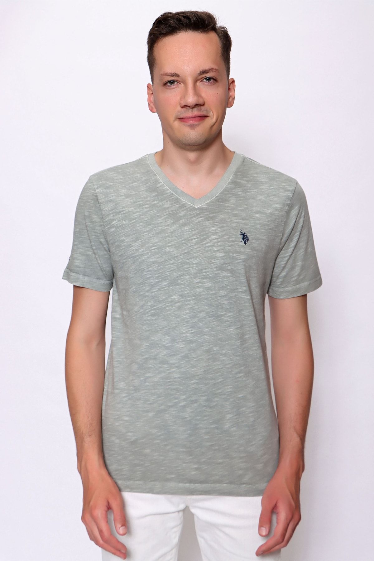 U.S. Polo Assn. Erkek V Yaka T-shirt