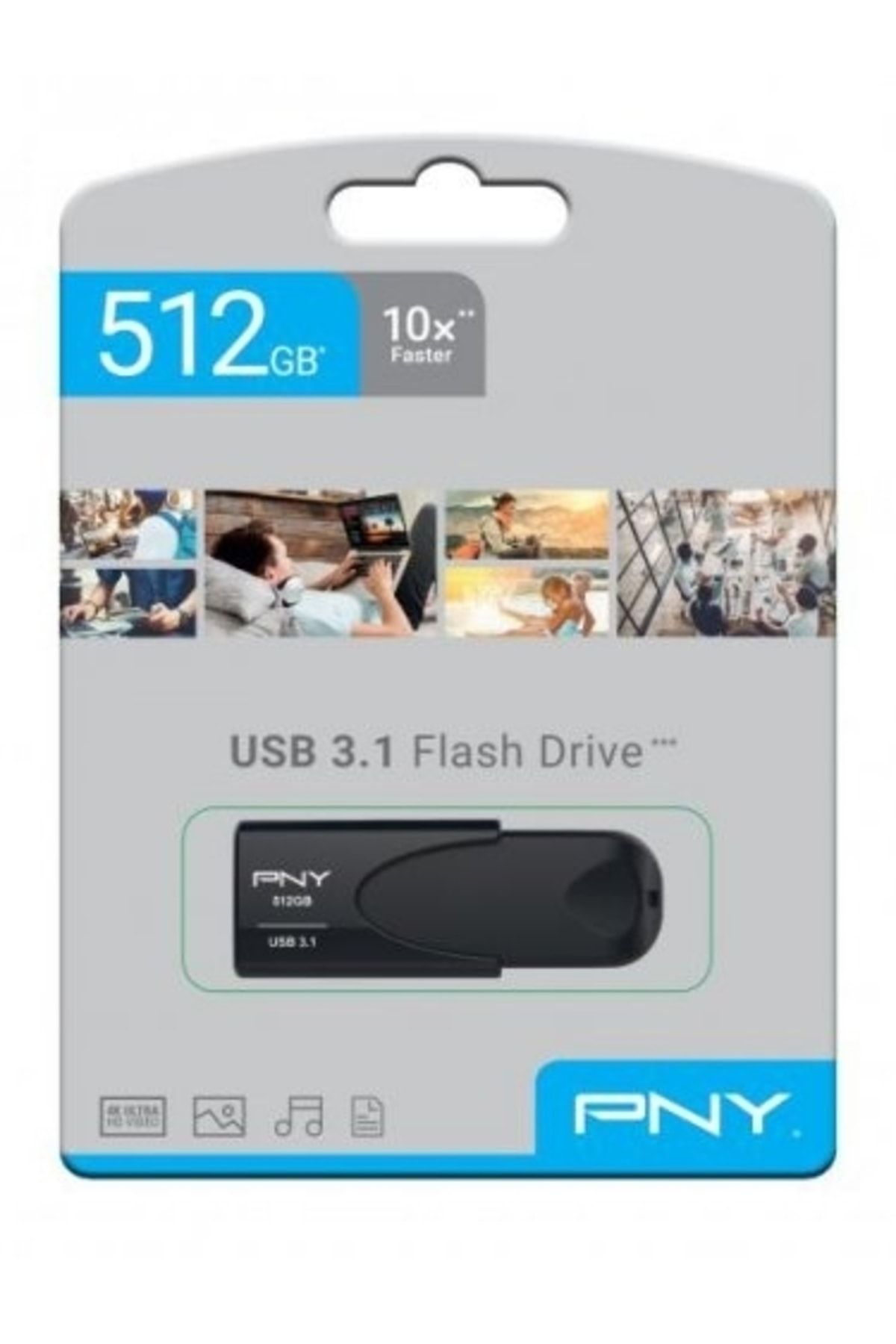 PNY 512 Gb Usb 3.1 Attache 4 Usb Flash Bellek