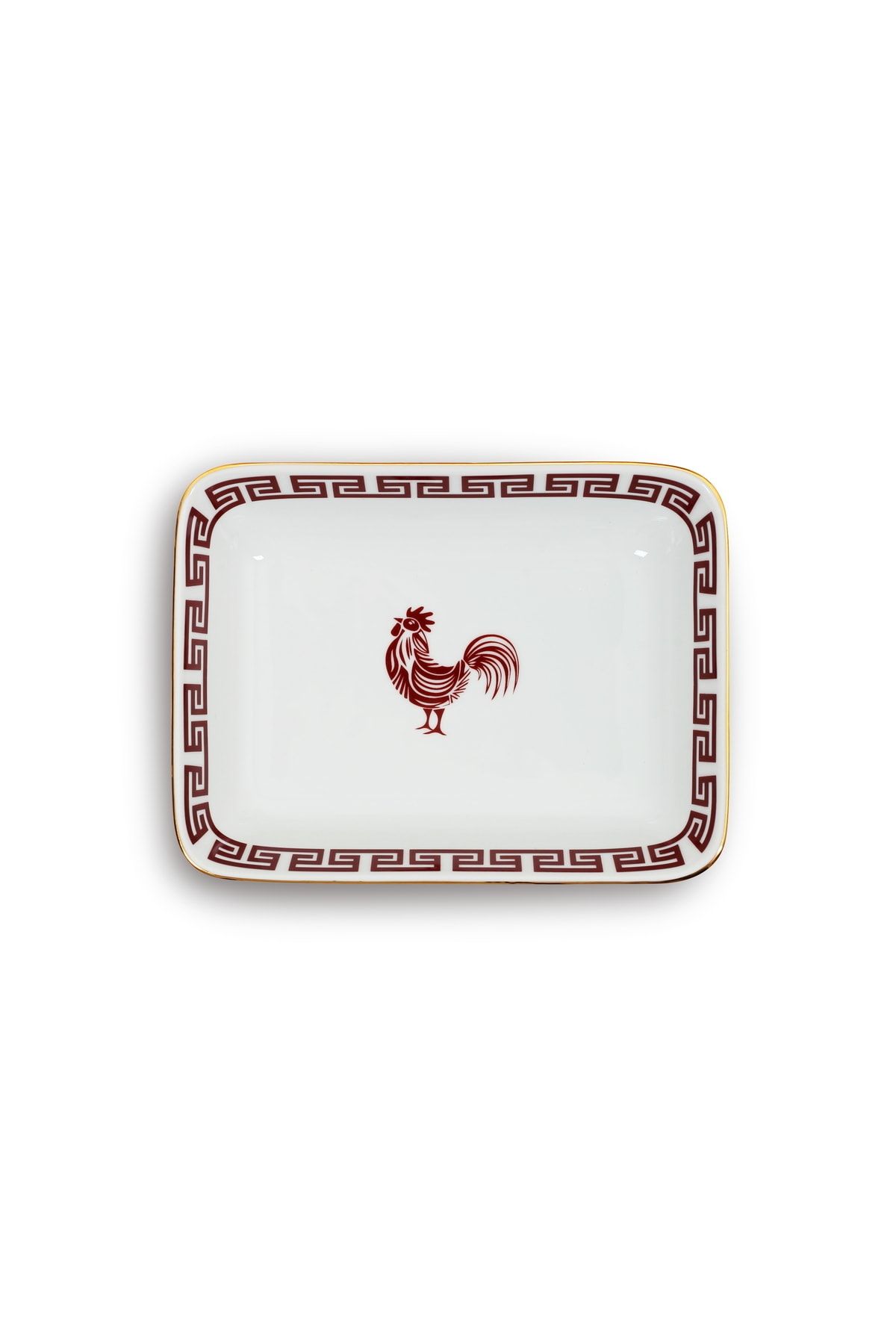 SOMEHOMEİSTANBUL Some Home Istanbul Lucky Rooster Collection Red 19 Cm Servis Tabak