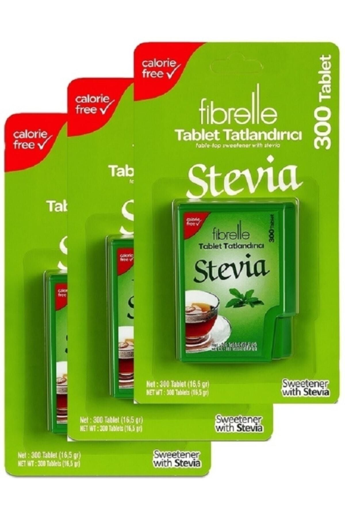 Fibrelle Stevia Lı Tablet Tatlandırıcı 300'lük Kutu 3 Paket