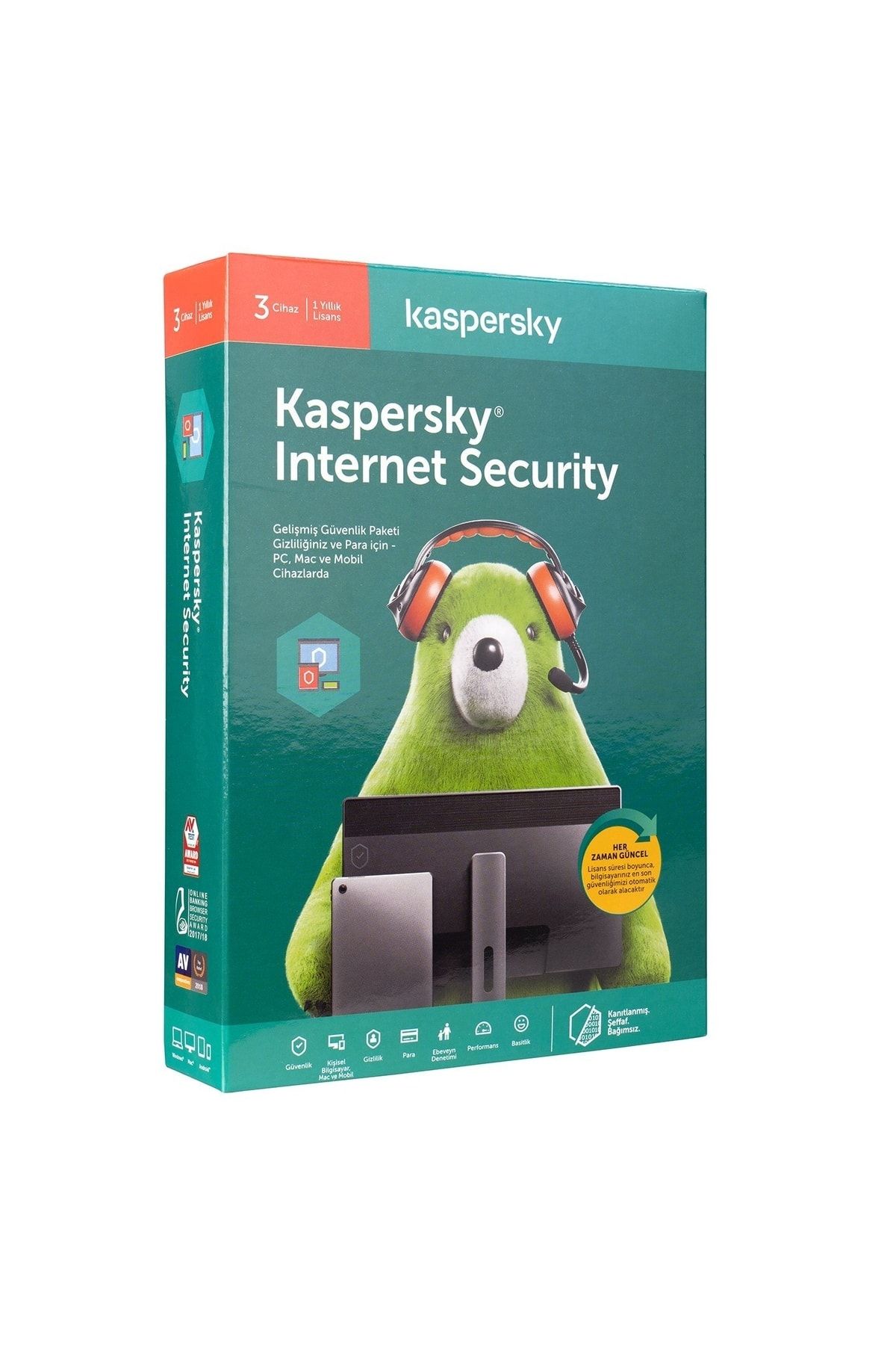 Kaspersky Internet Security Security 1 Pc Dijital Lisans Türkçe Virüs Programı