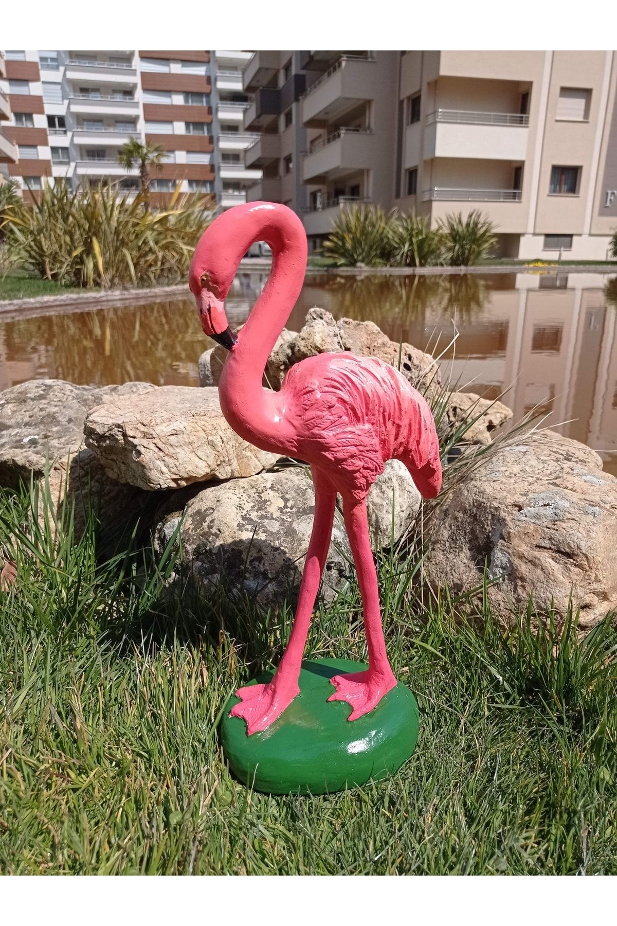 BilgeCe hoMe Flamingo Bahçe Heykeli, Alçı Heykel