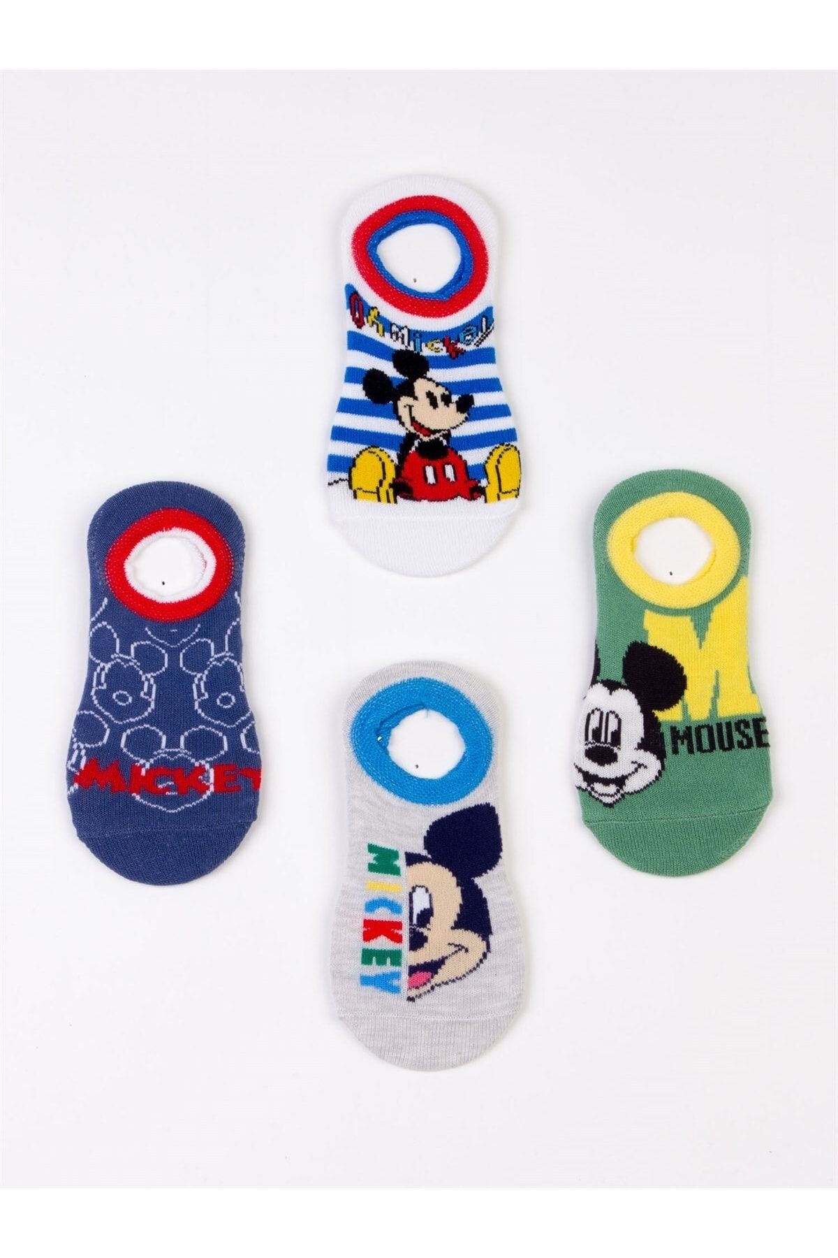 Mickey Mouse Lisanslı Çocuk 4 Çift Sneakers Çorap 19829