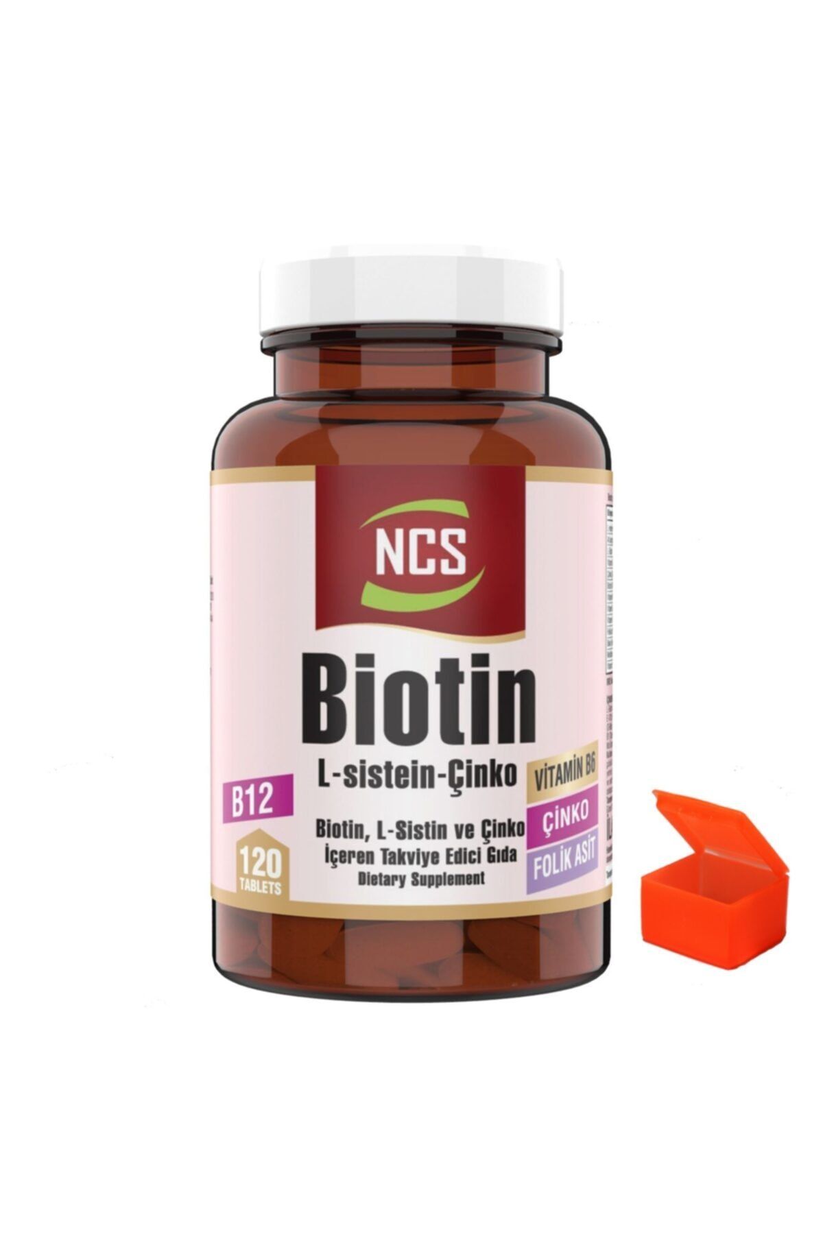 Ncs Biotin 2500 Mcg 120 Tablet Çinko Vitamin B12 + Hap Kutusu