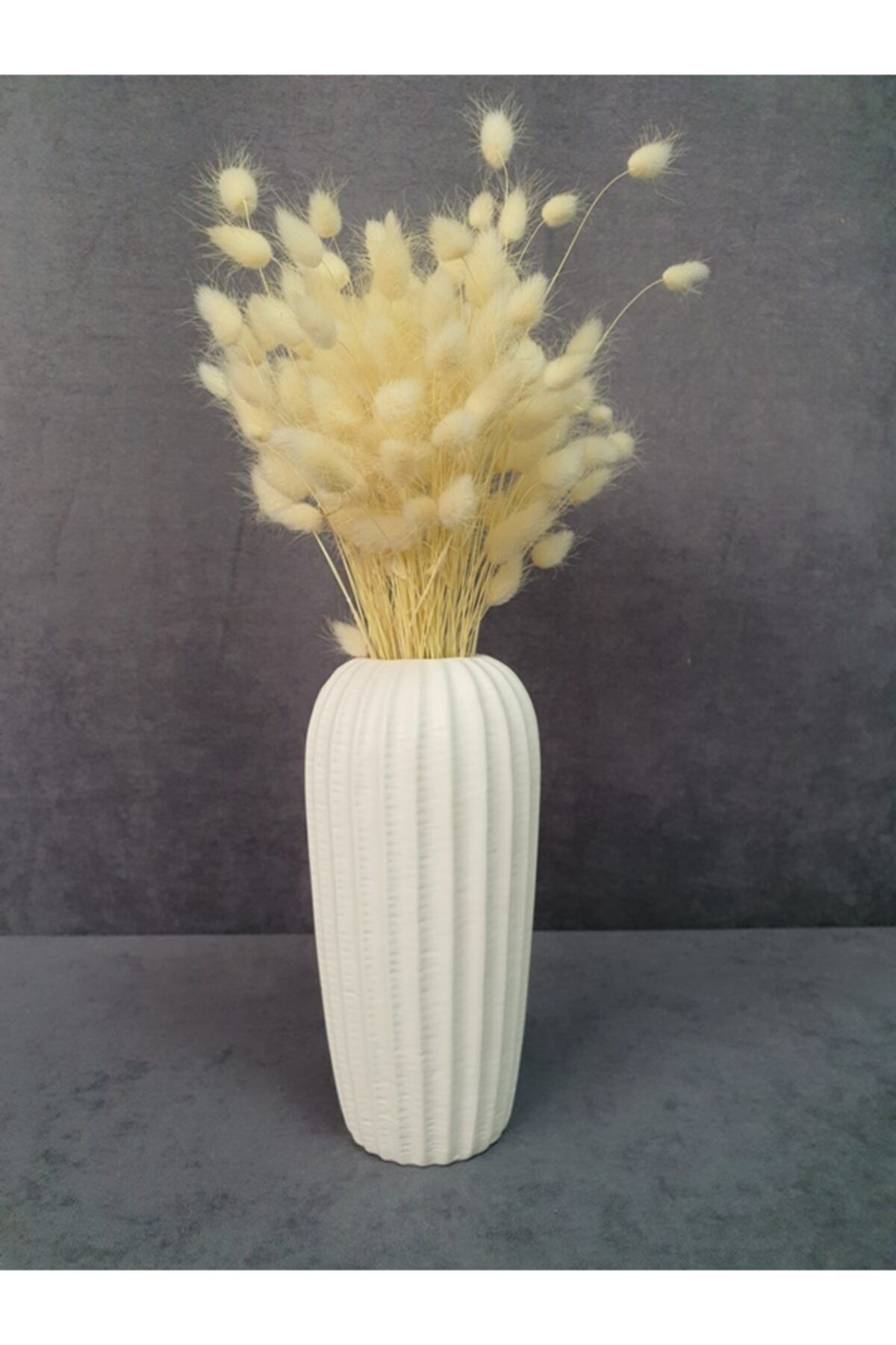 Decolass Kuru Çiçek Pamuk Otu Demeti 35-40 cm Beyaz