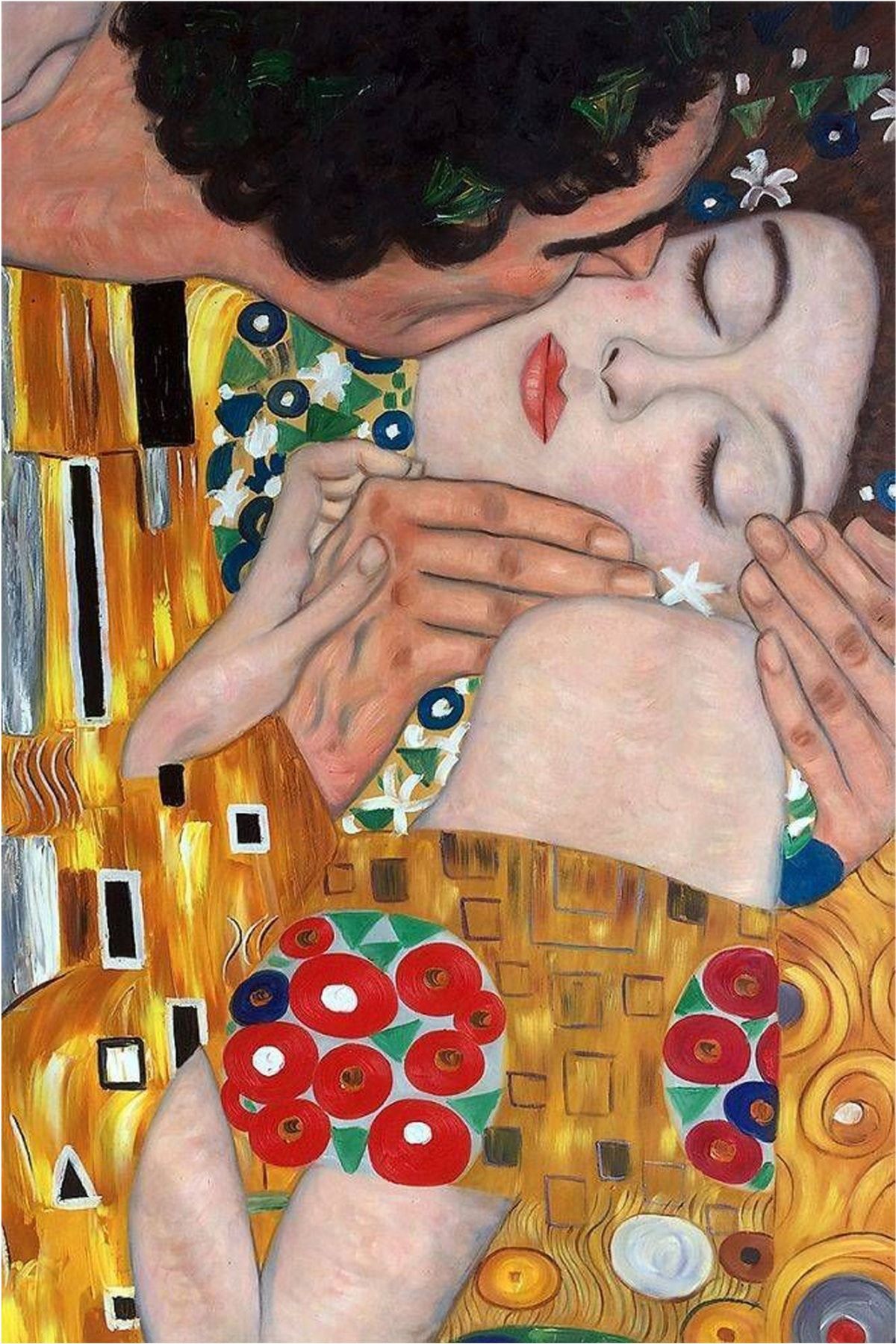 Vona Vintage Gustav Klimt Kiss Vintage Poster