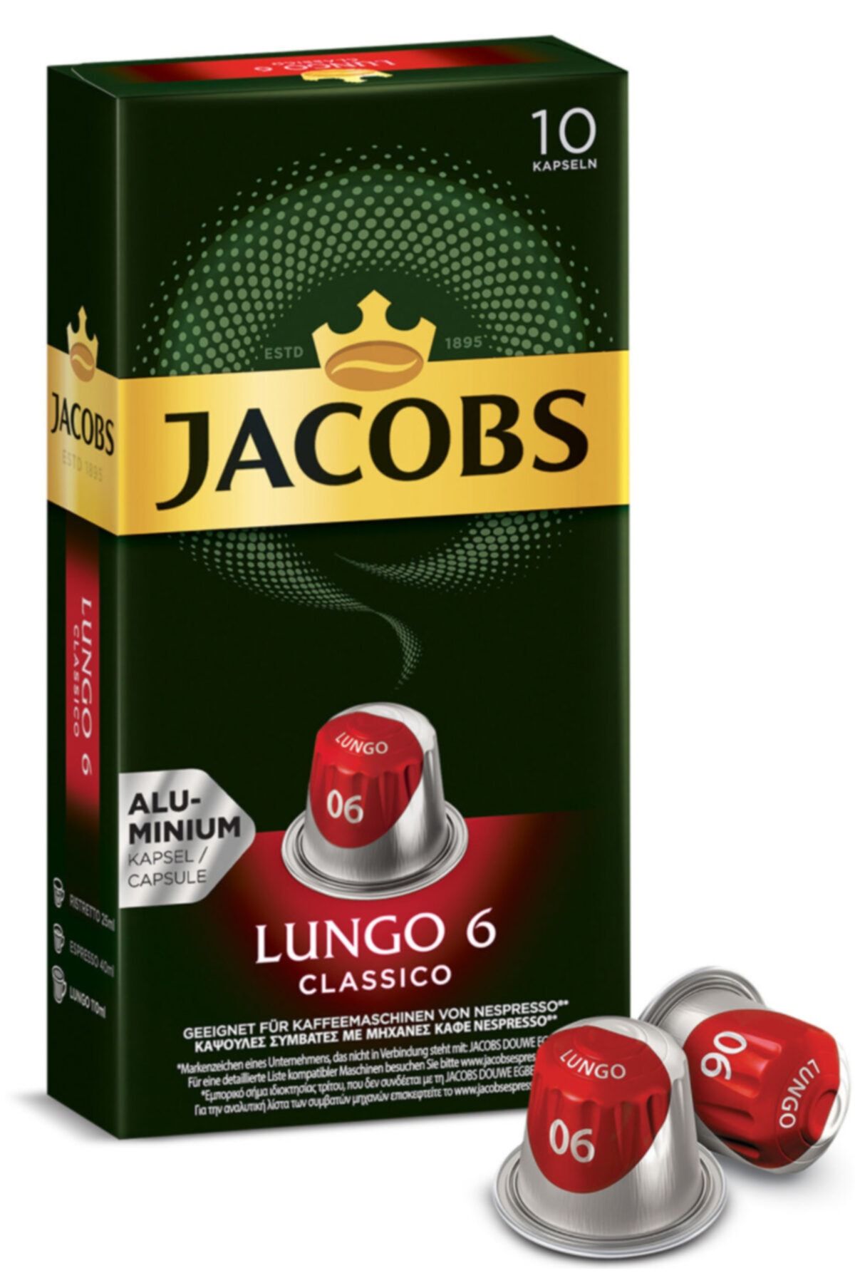 Jacobs Capsule Lungo 6 Classico 52 Gr