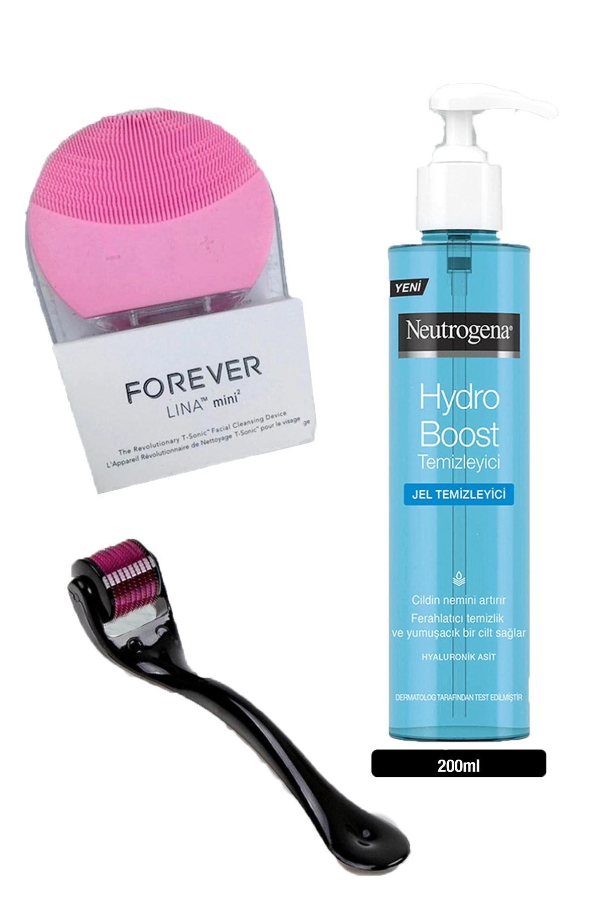 Neutrogena Hydro Boost + Forever Yüz Temizleme&masaj Aleti + Derma-roller & Skin Care Set