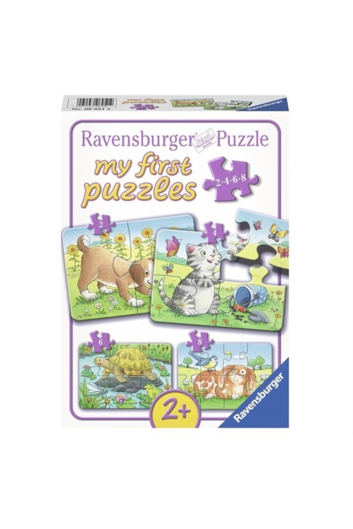 RAVENSBURGER 2/4/6/8 Parçalı Puzzle Pets-069514