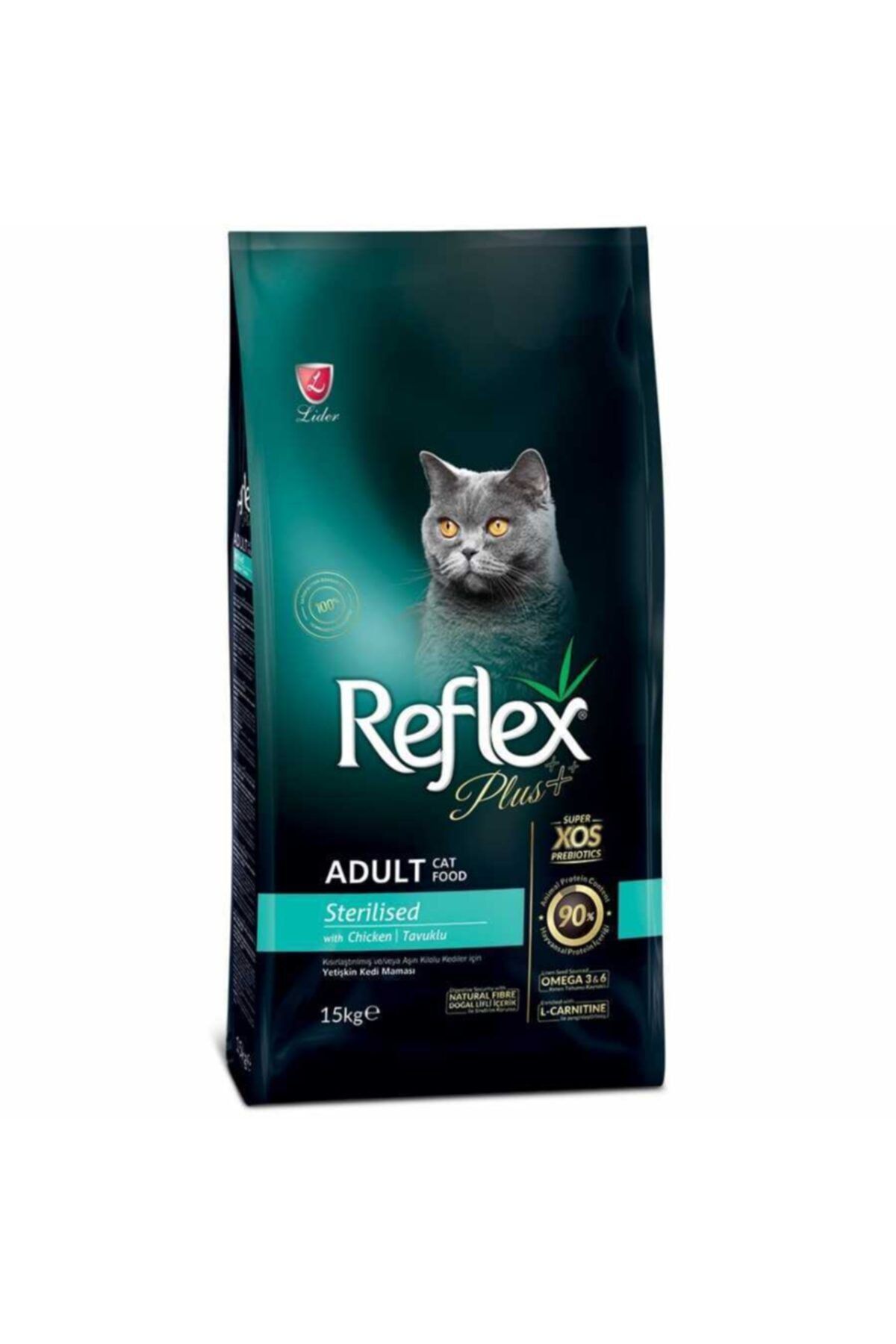 Reflex Plus Sterilised Tavuklu Kısırlaştırılmış Yetişkin Kedi Maması 15 KG