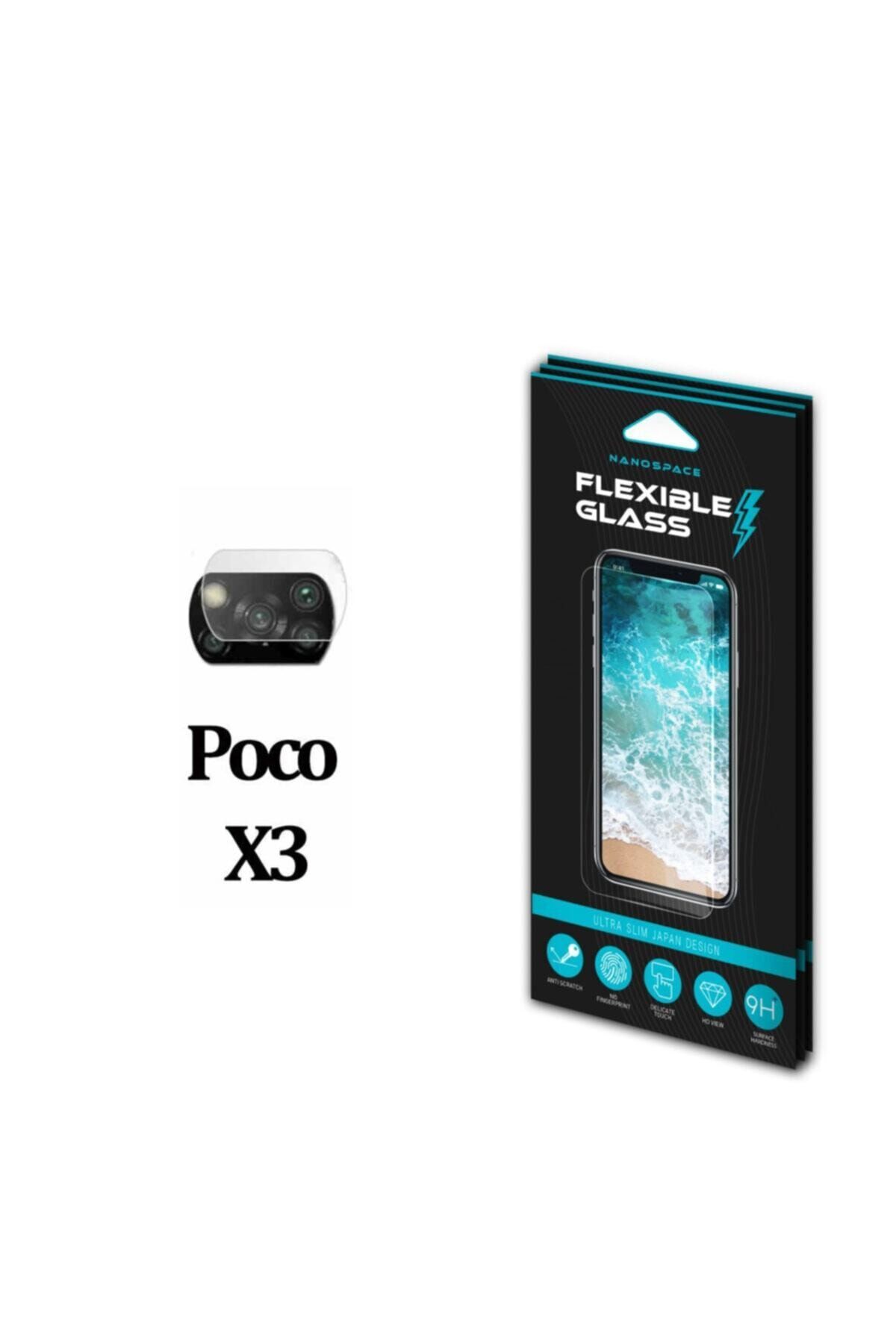 NANOSPACE Xiaomi Poco X3 Nfc Nano Esnek Kamera Koruma Filmi 2 Adet