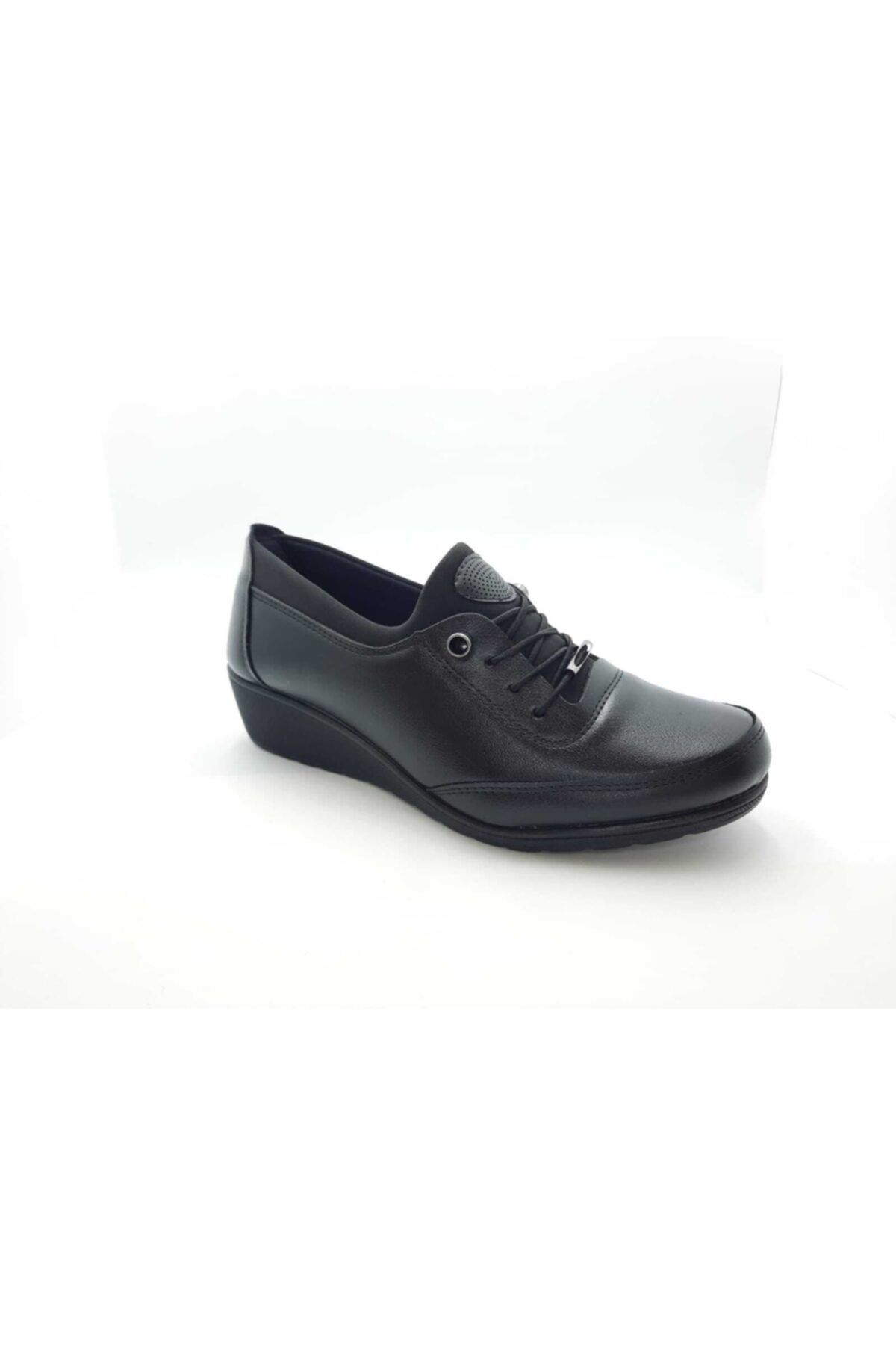 Huzur Shoes Kadın Siyah Ortopedik Lastikli Kışlık Anne Ayakkabısı