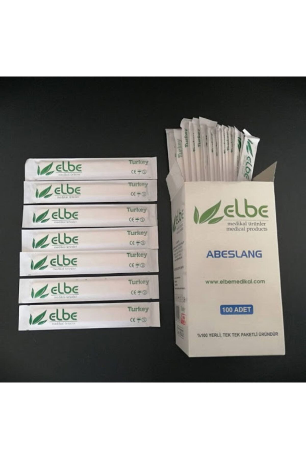 ELBE 100 Adet Tek Tek Paketli Steril Abeslang