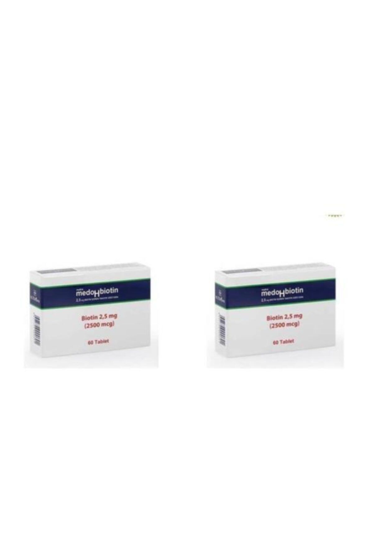Dermoskin Medohbiotin 60 Tablet 2'li Paket Medobiotin 2,5 Mg