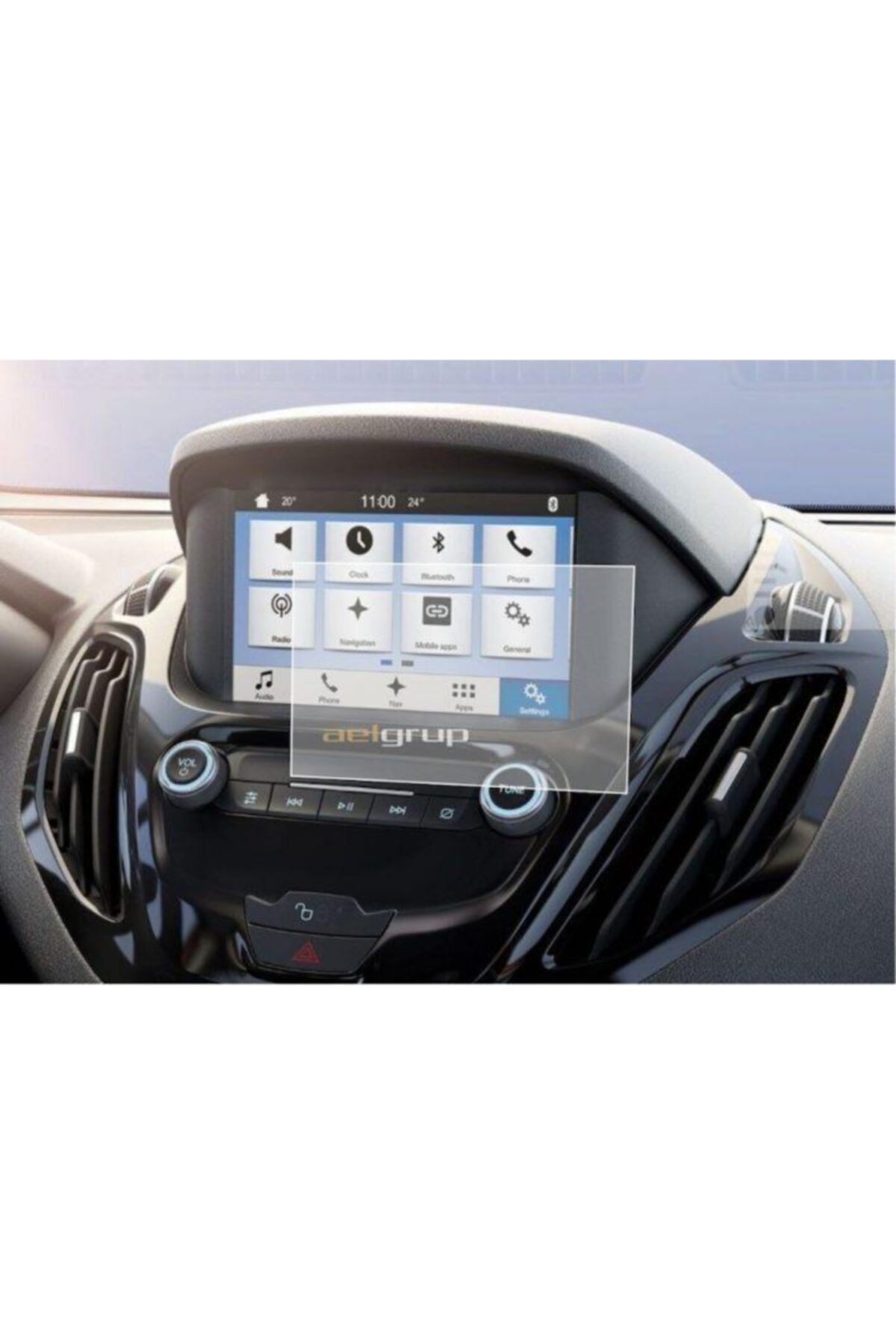 OLED GARAJ Ford Courier İçin Uyumlu Navigasyon Ekran Koruyucu Cam