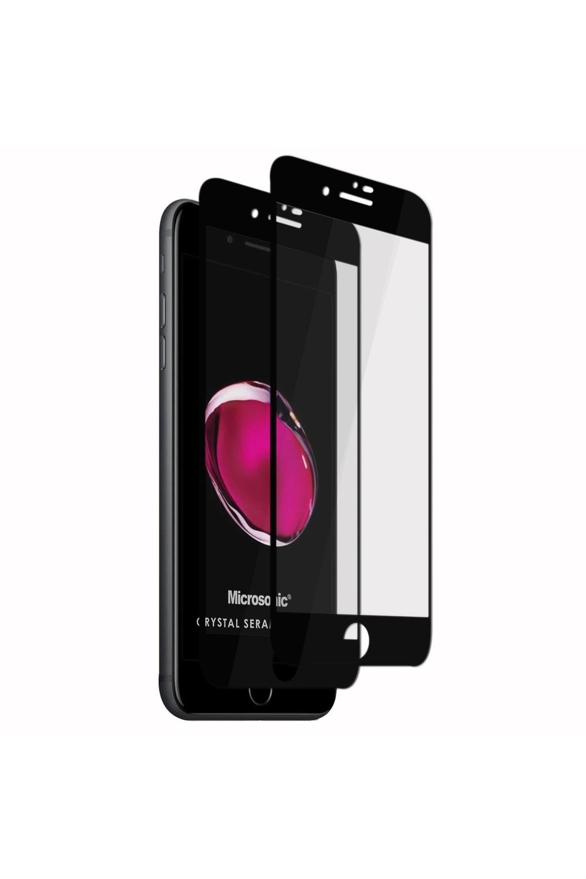 Microsonic Iphone 8 Uyumlu Crystal Seramik Nano Ekran Koruyucu Siyah (2 Adet)
