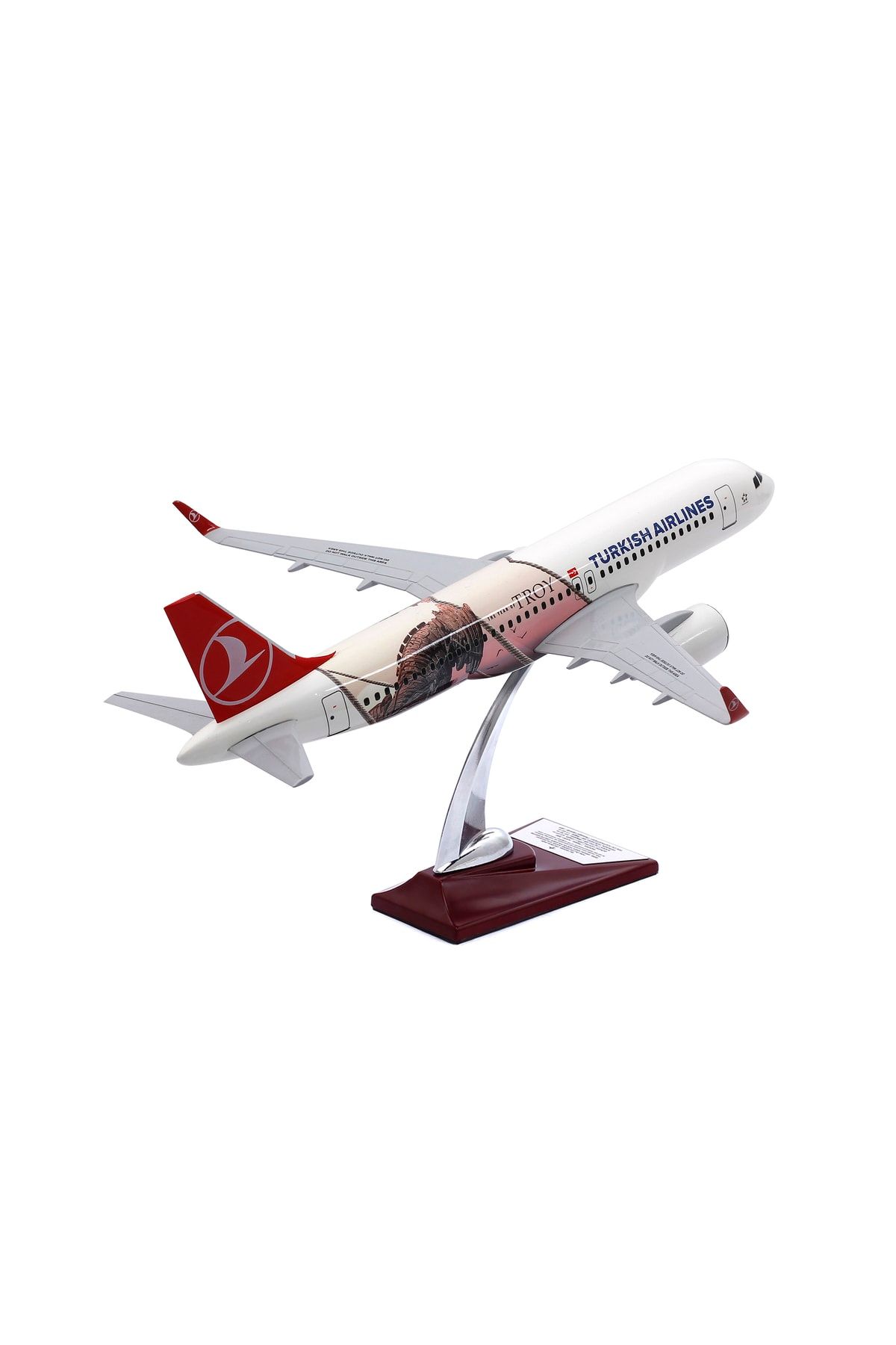 zekupp - Thy Lisanslı Maket Uçak, Airbus A320-200 1/100, Thy Troya Tasarımlı Model Uçak