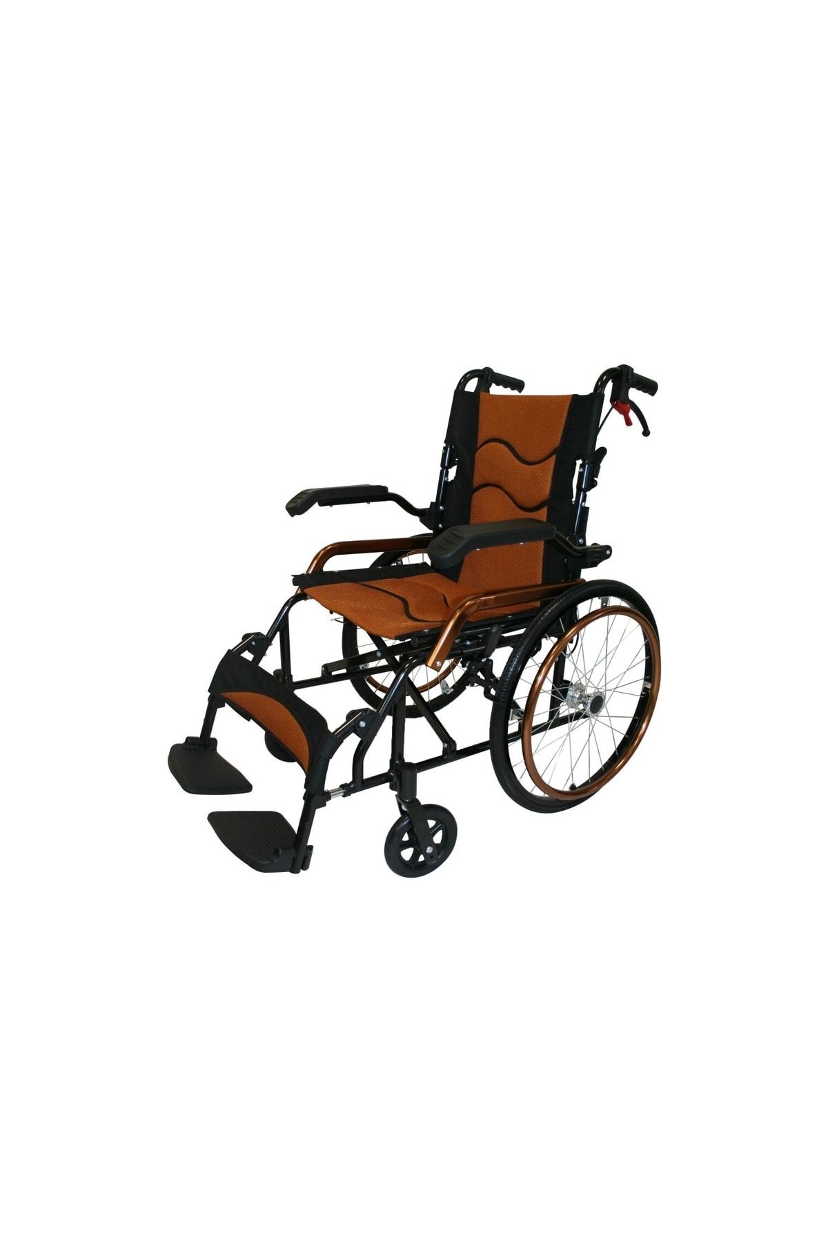 POYLİN Katlanabilir Orta Tekerlekli Refakatçi Tekerlekli Sandalye  + Yan ürün  - P807