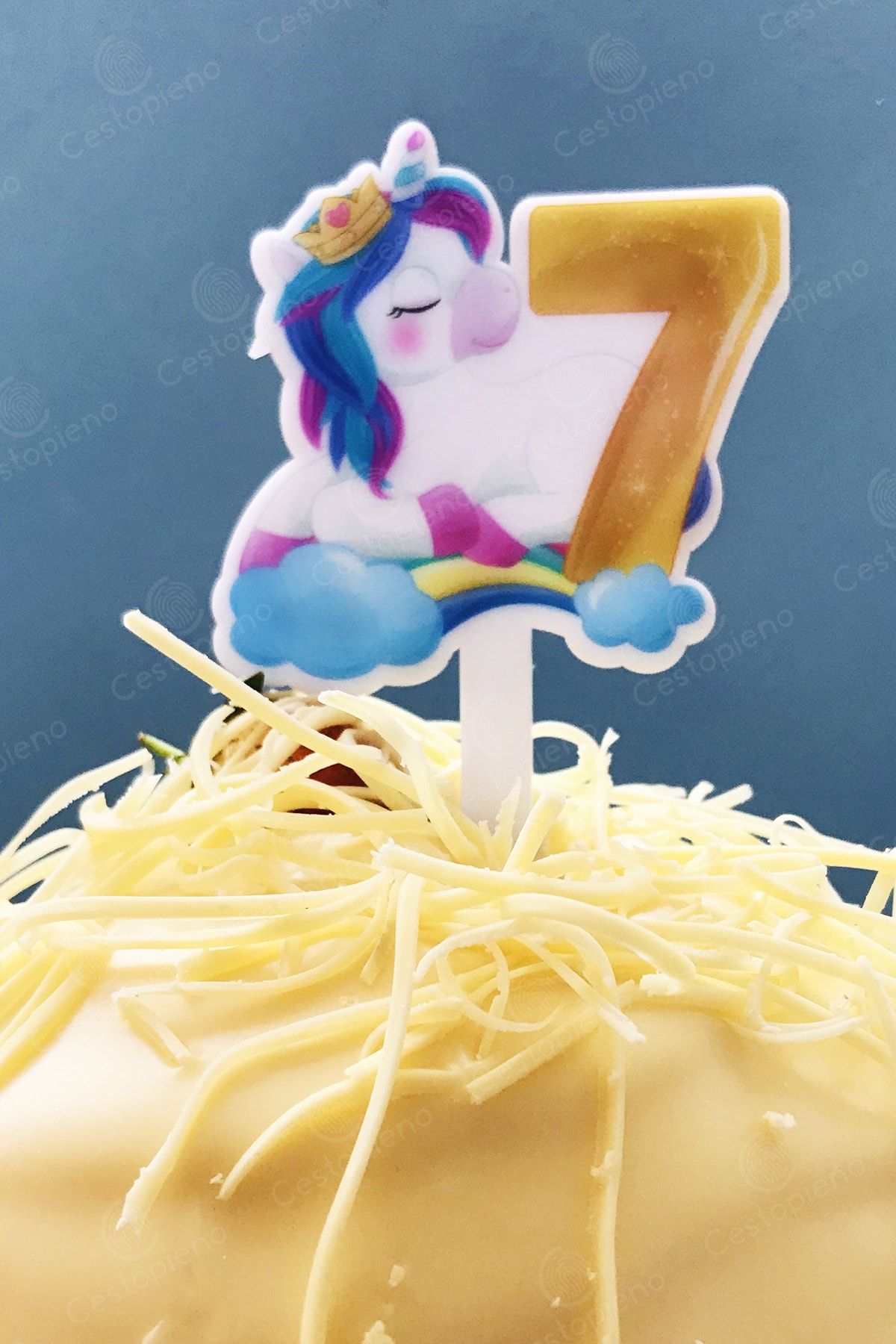 CESTOPİENO Unicorn 7 Rakamı Pasta Süsü