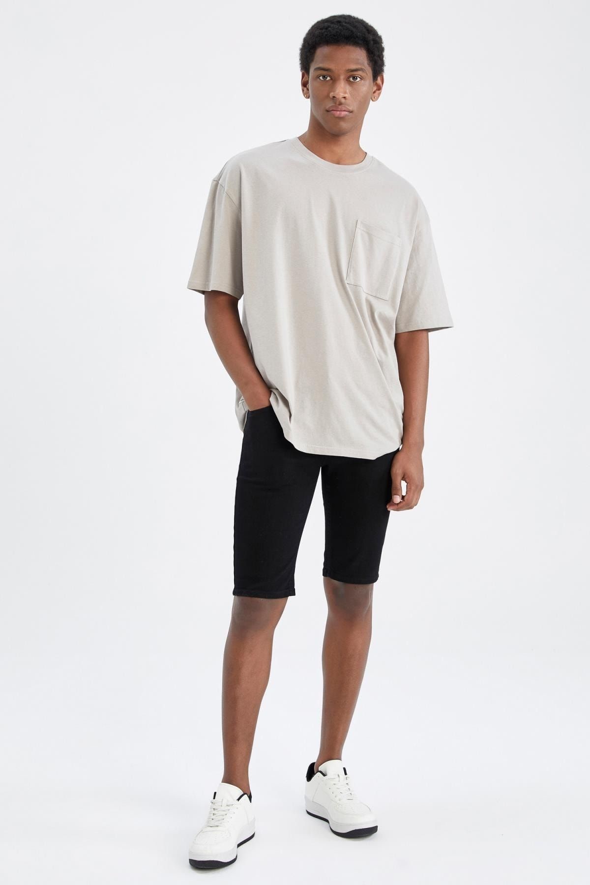 Defacto Skinny Fit Bermuda Şort