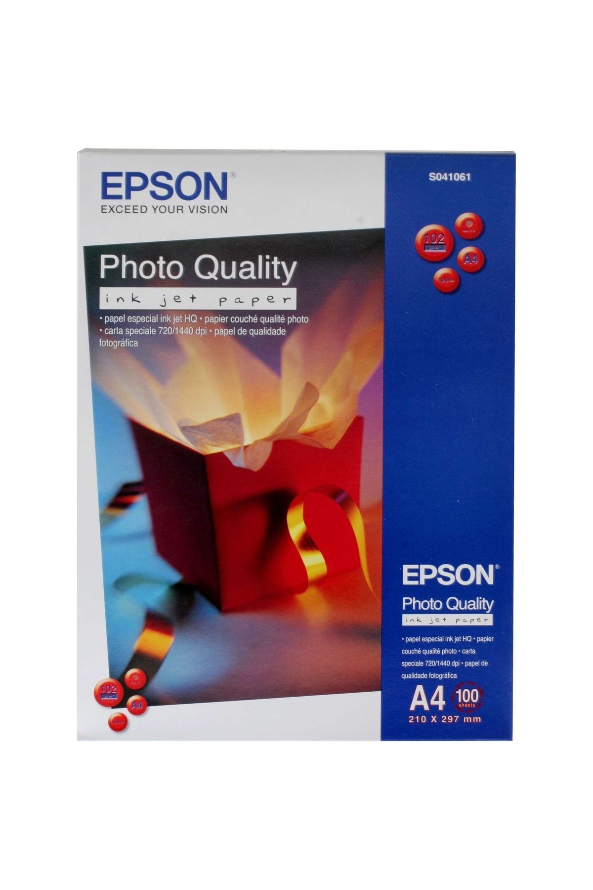 Epson A4 102 Gram 100 Sayfa Süblimasyon Fotoğraf Kağıdı S041061