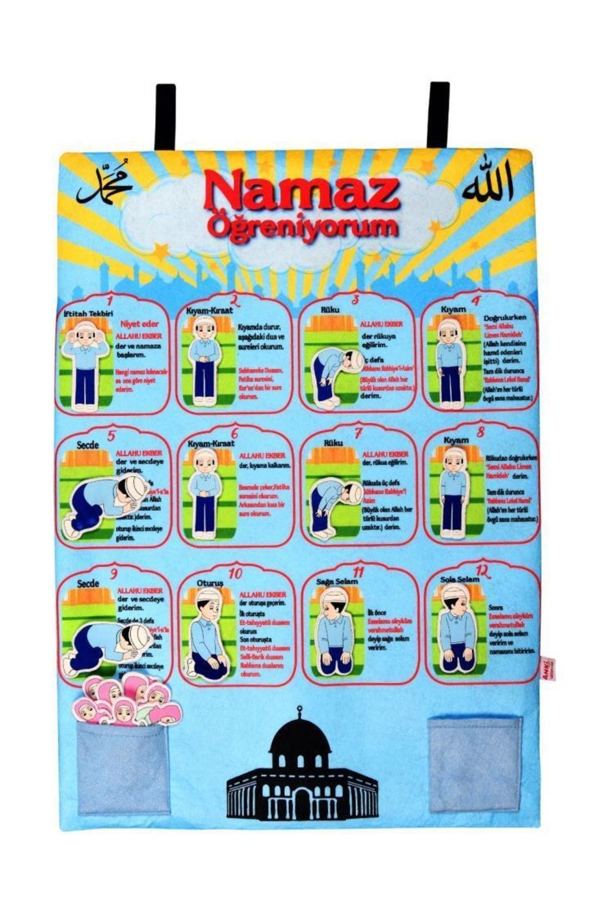 Edutoys Namaz Kılmayı Öğreniyorum Panosu (cırtcırtlı)