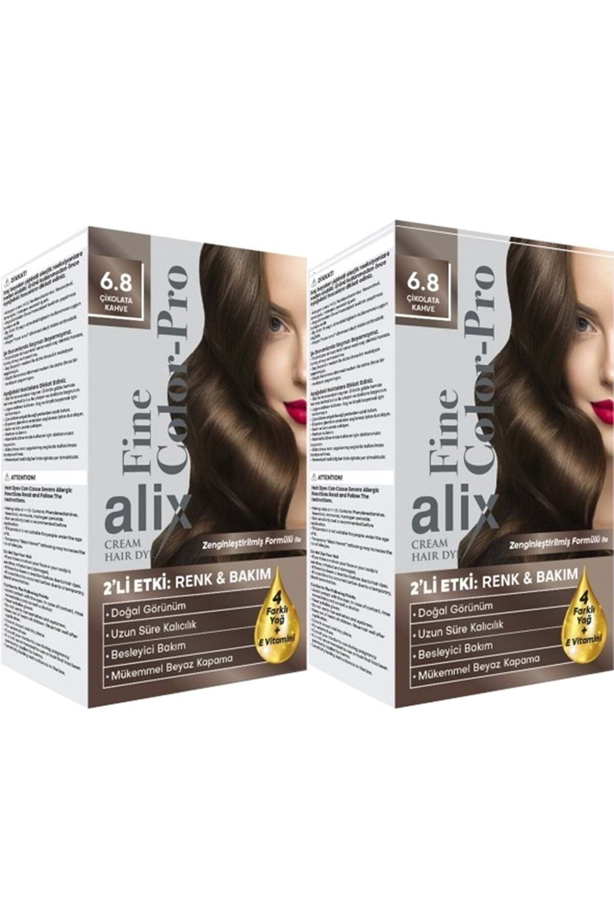 Alix ( 2 ADET ) Alix Kit Saç Boyası 6.8 Çikolata Kahve