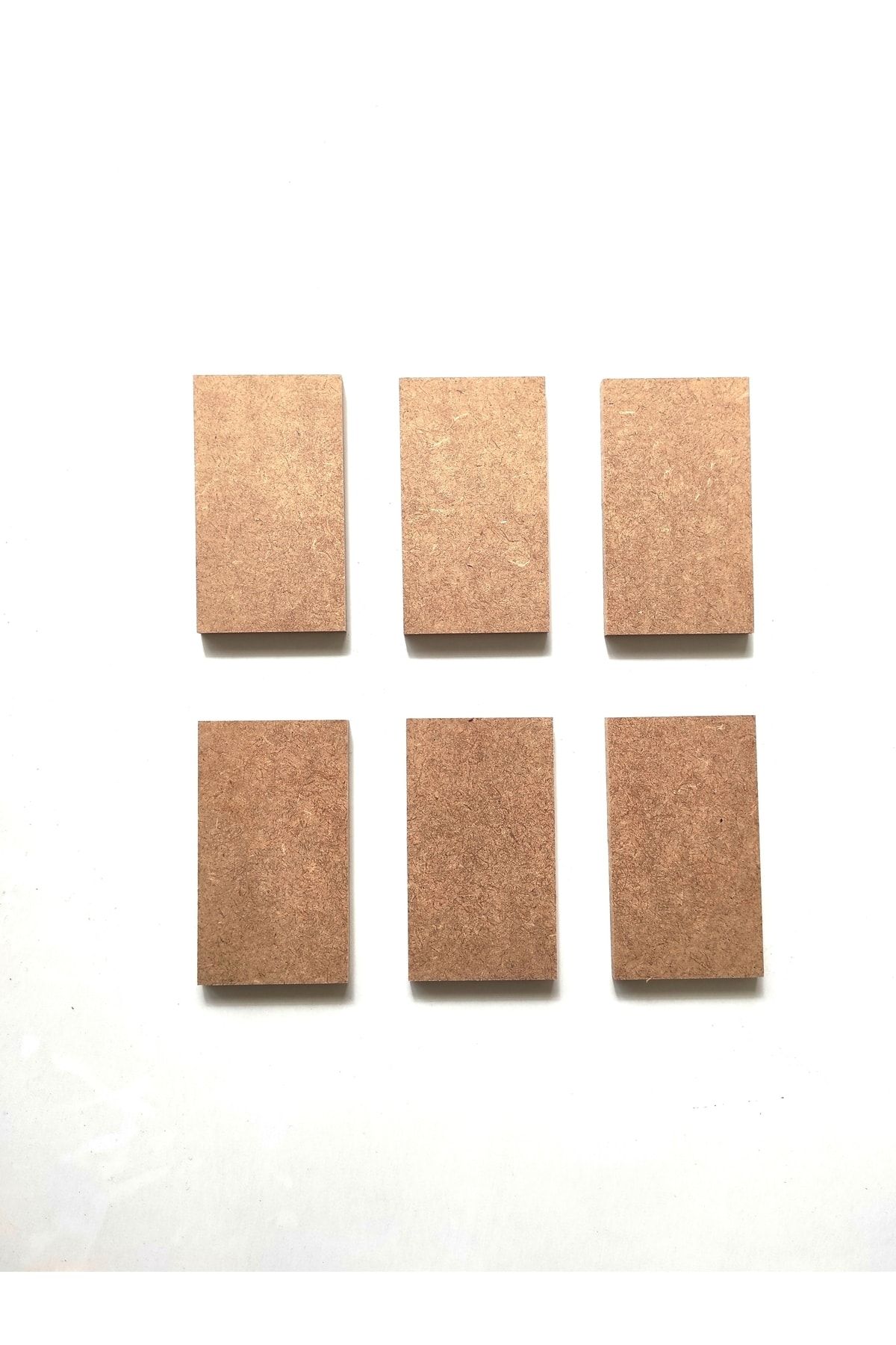 DEKOLOBİ 6'lı Mini Magnet Altı /boyanabilir Magnetik /çok Amaçlı Mini Ahşap Plaka 9,5 X 5,5 Cm