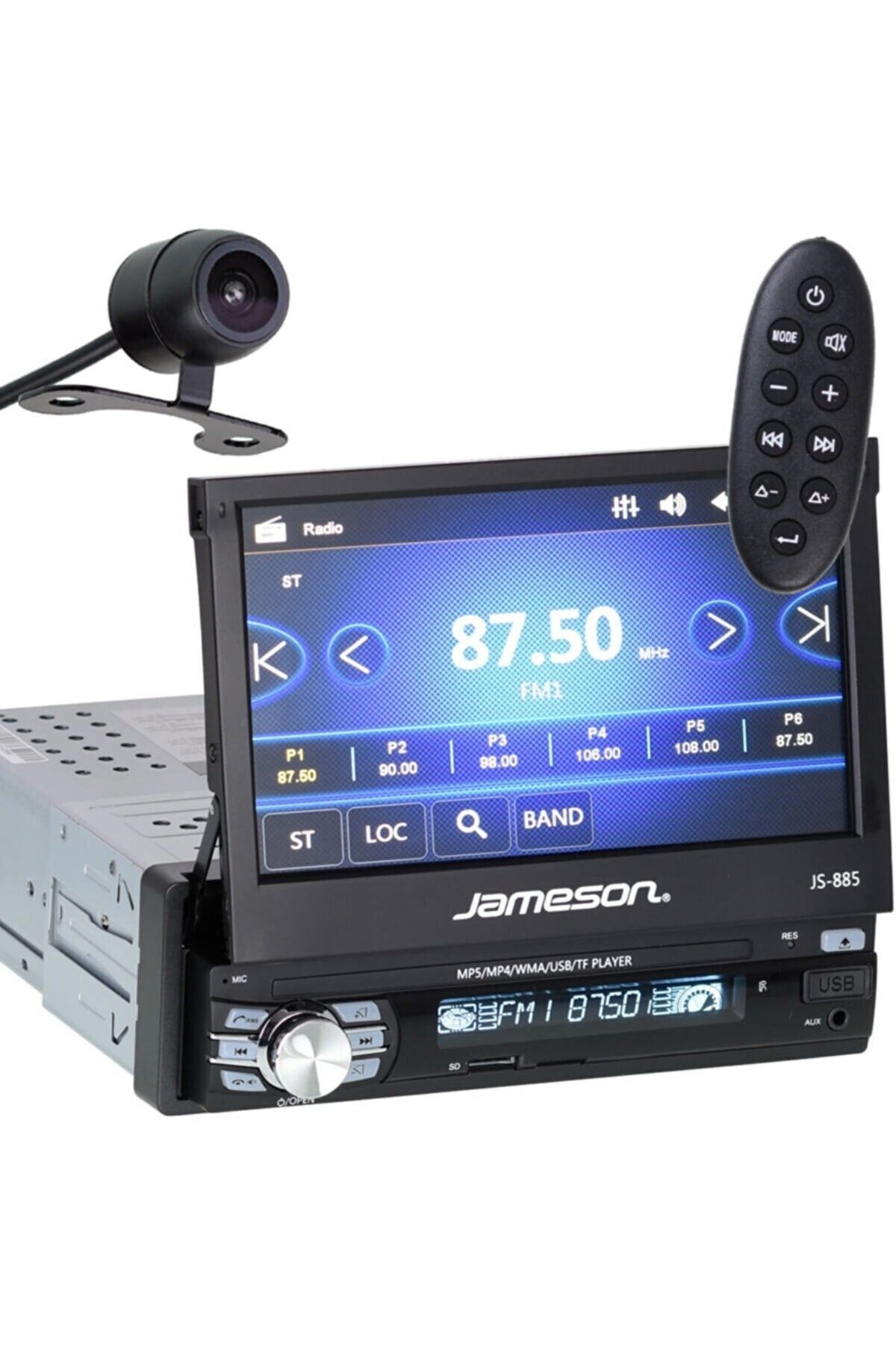 Jameson İndash 4x55w Usb Sd Bluetooth Radyo Indash Oto Teyp Js-885