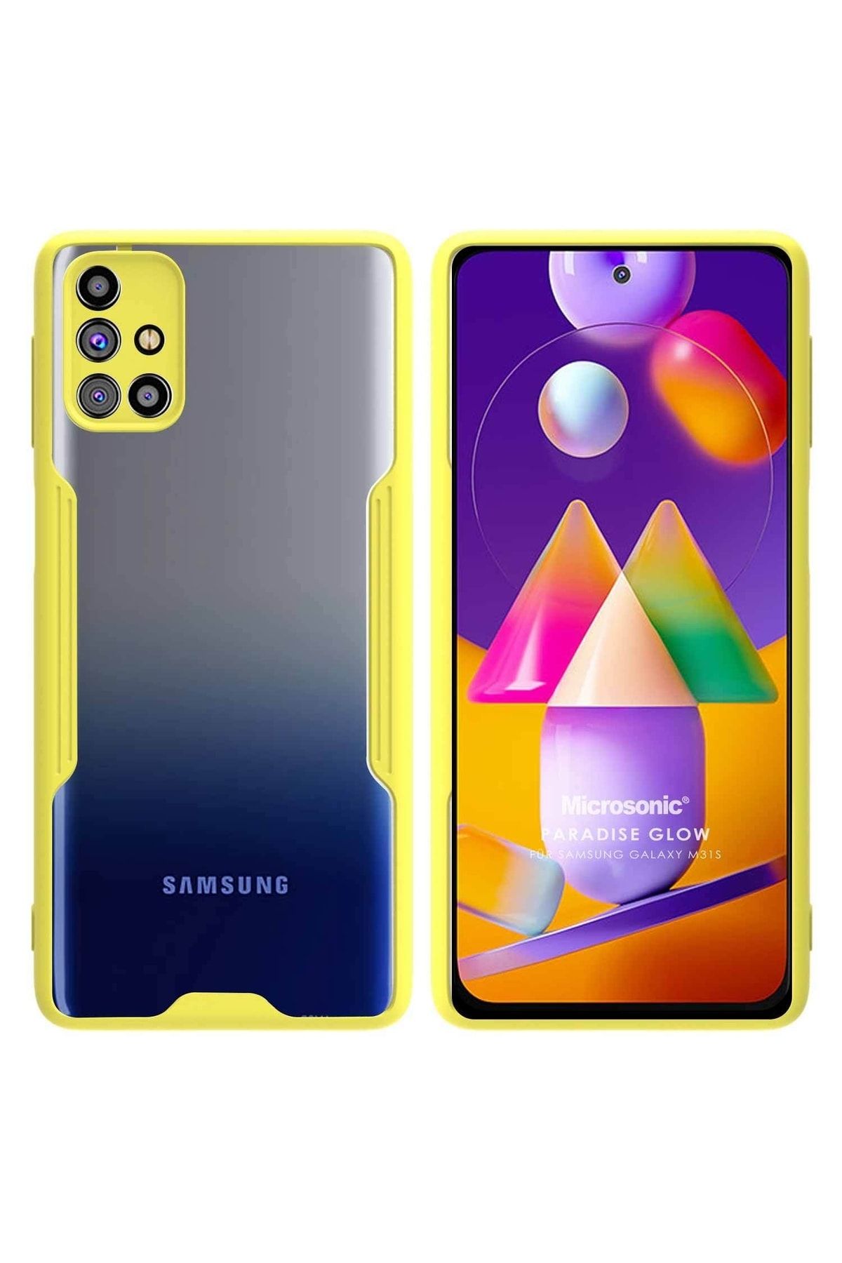 Microsonic Samsung Galaxy M31s Kılıf Paradise Glow Sarı