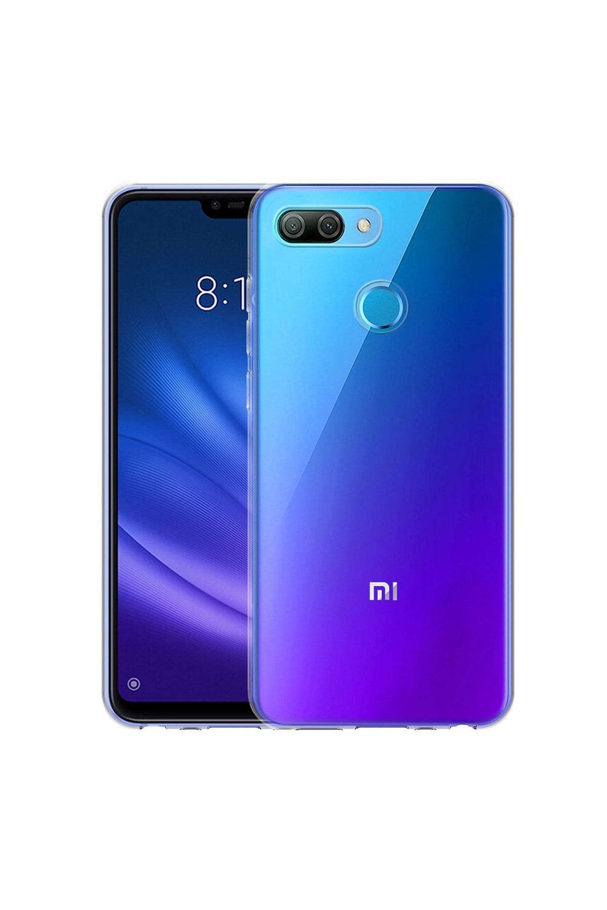 Microsonic Xiaomi Mi 8 Lite Kılıf Transparent Soft Beyaz