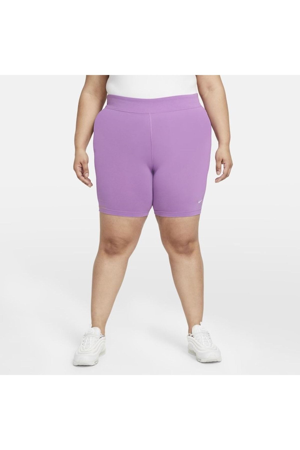 Nike Sportswear Essential Women's Mid-rise Bike Shorts Kadın Şort- Mor Dc6949-591