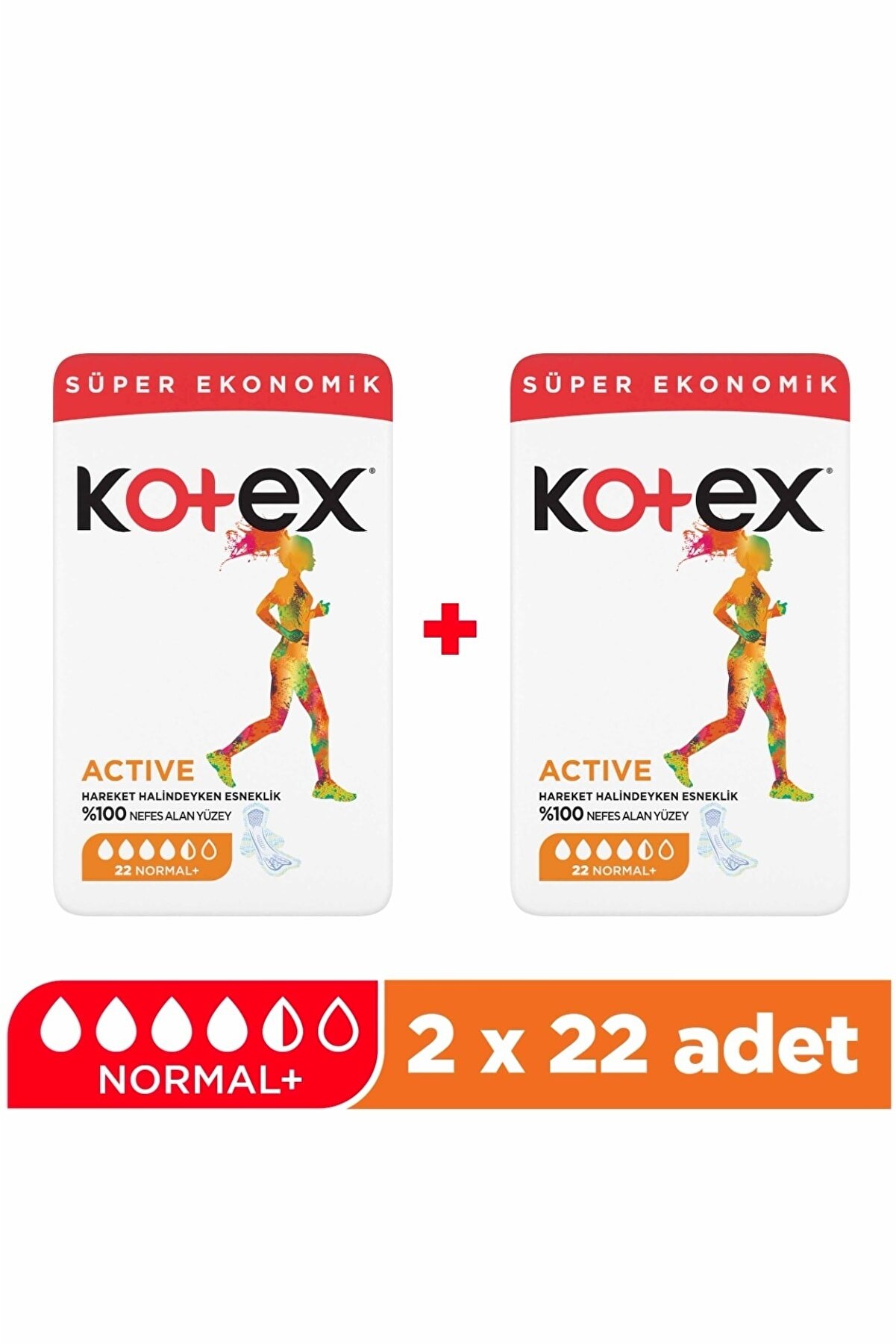 Kotex Active Ped 22'li Normal - 2'li Paket
