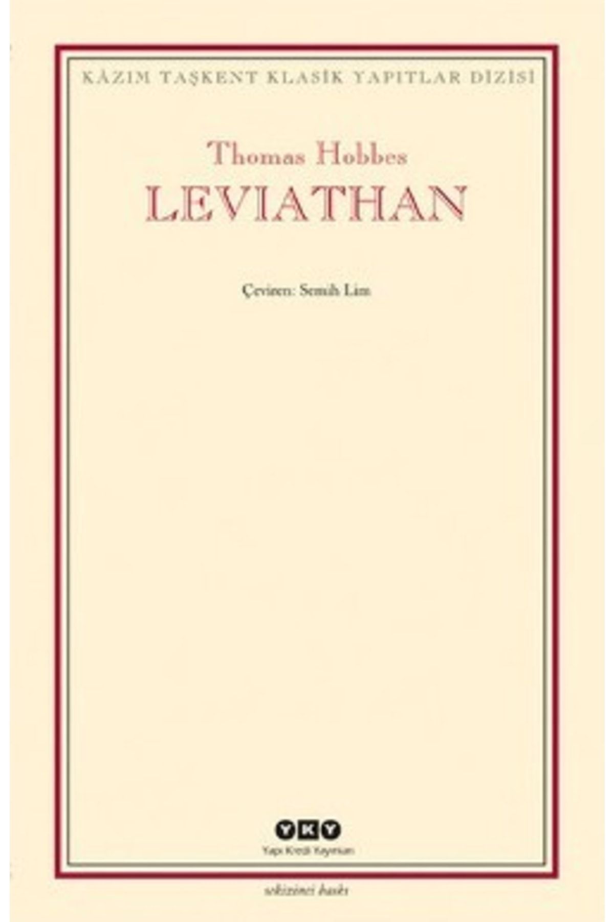 Yapı Kredi Yayınları Leviathan - Thomas Hobbes