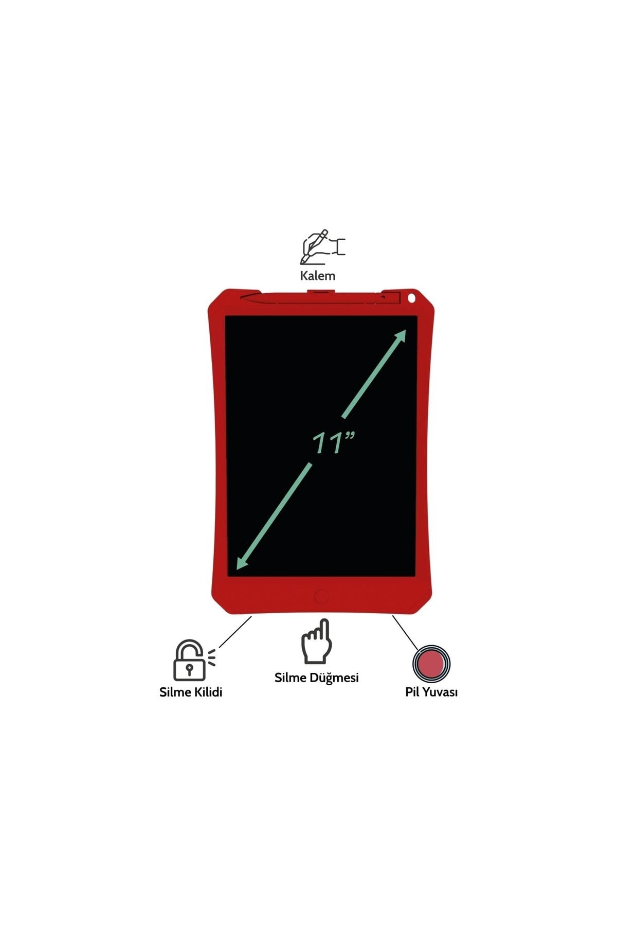 Xiaomi Wicue 11" Kırmızı Lcd Dijital Çizim Tableti