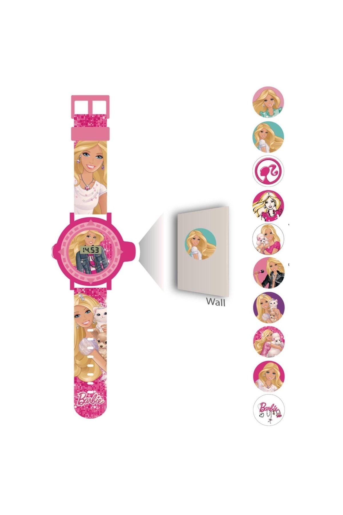 QUEEN AKSESUAR Lisanslı 10 Resimli Projeksiyonlu Barbie Saat Kız Çocuk Saati No2