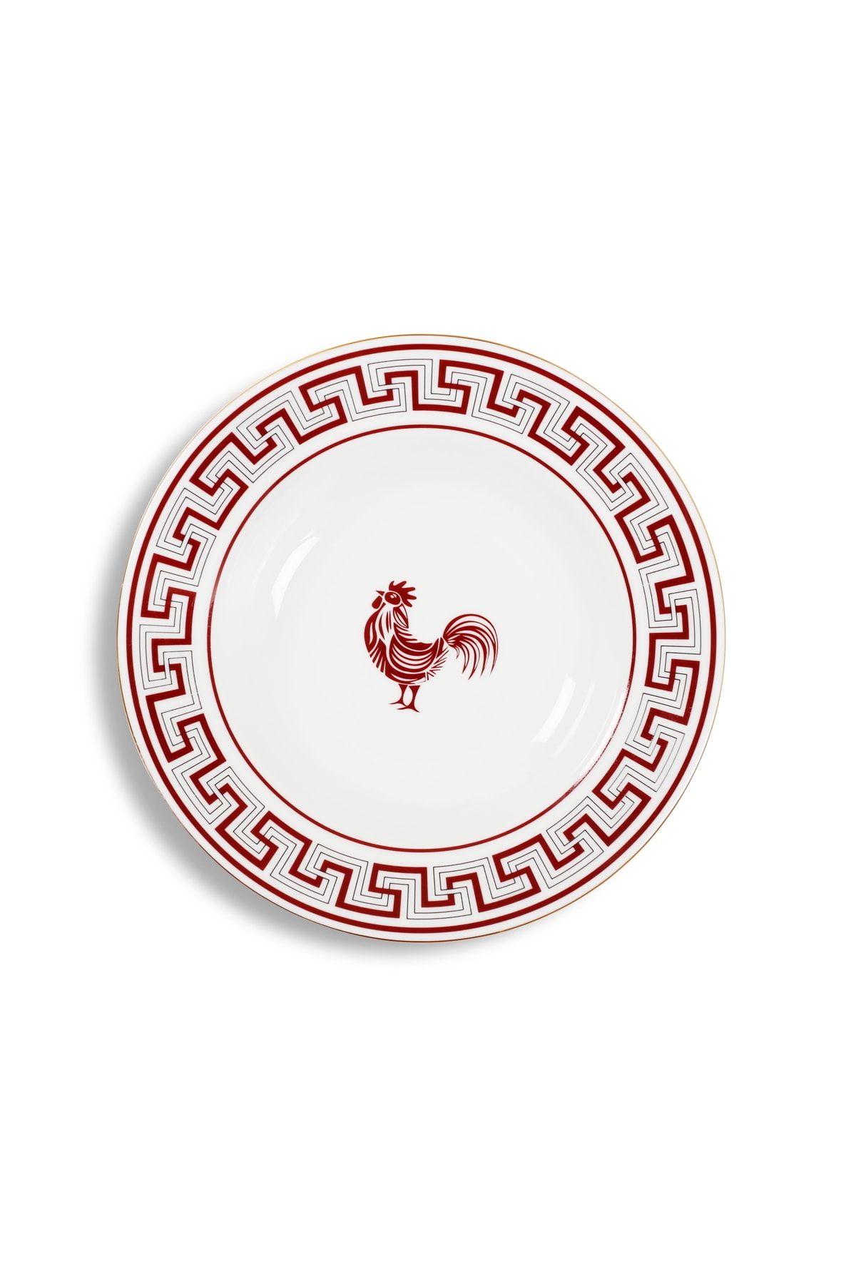 SOMEHOMEİSTANBUL Some Home Istanbul Lucky Rooster Collection Red 23 Cm Çukur Tabak