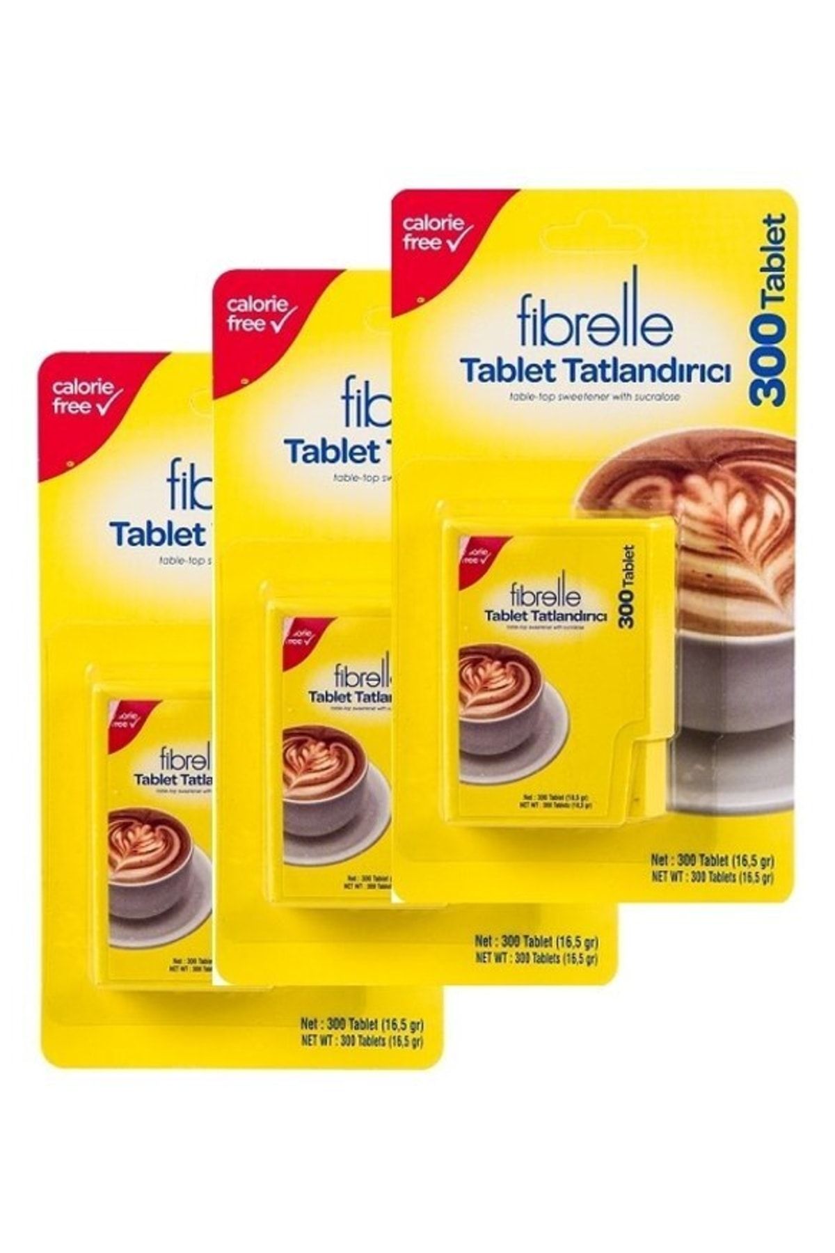 Fibrelle Sukraloz Lu Tablet Tatlandırıcı 300'lük Kutu 3 Adet