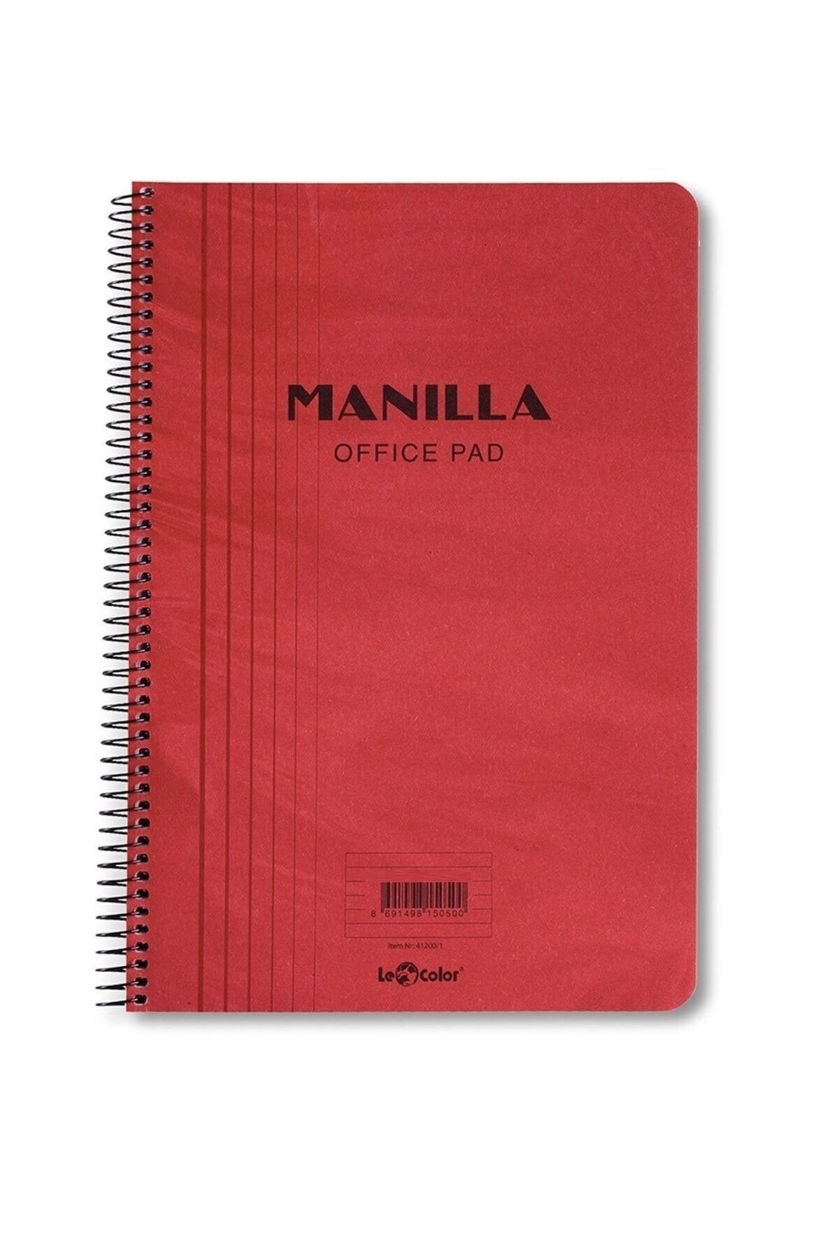Le Color Manilla Ofis Defter A4 Çizgili Kırmızı