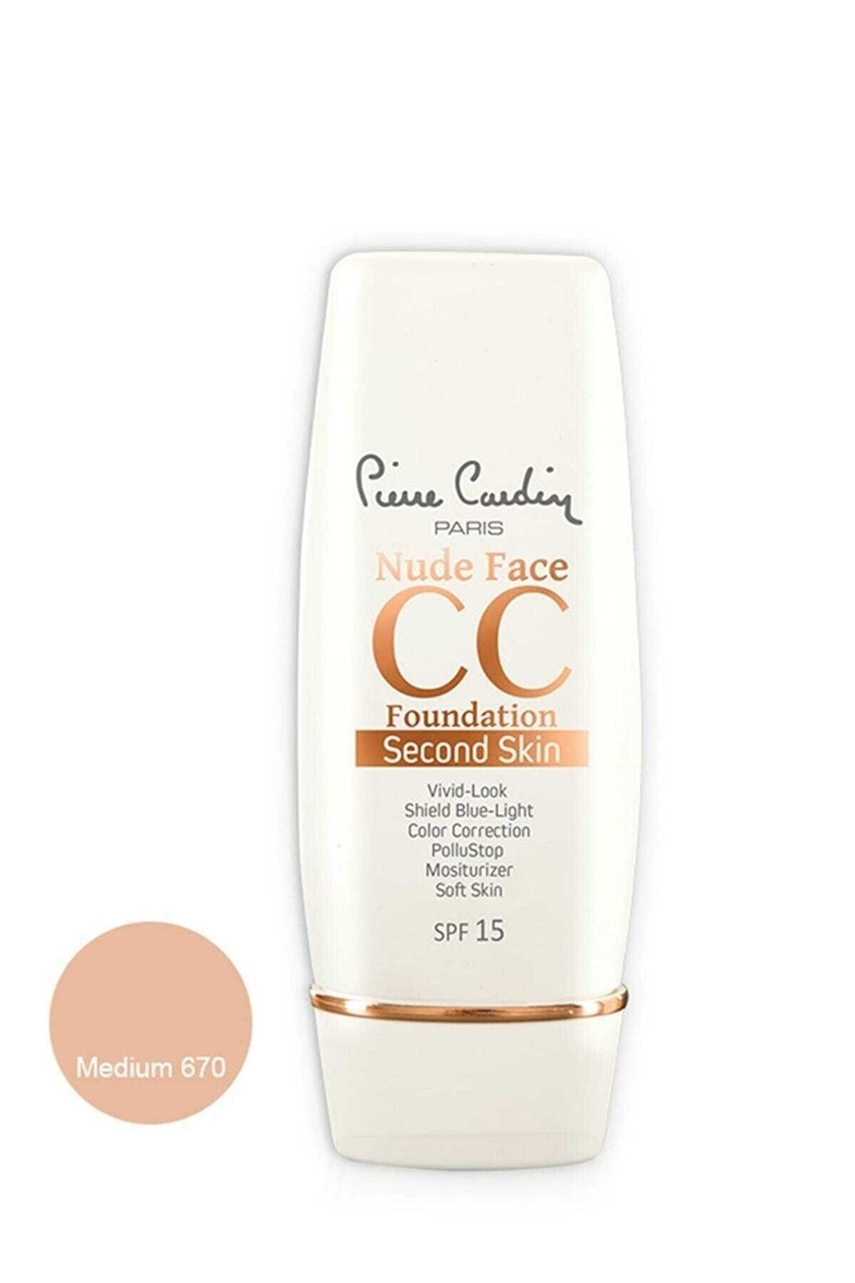 Pierre Cardin Cc Krem Nude Face Cc Cream Spf15 - Medium 670 12197