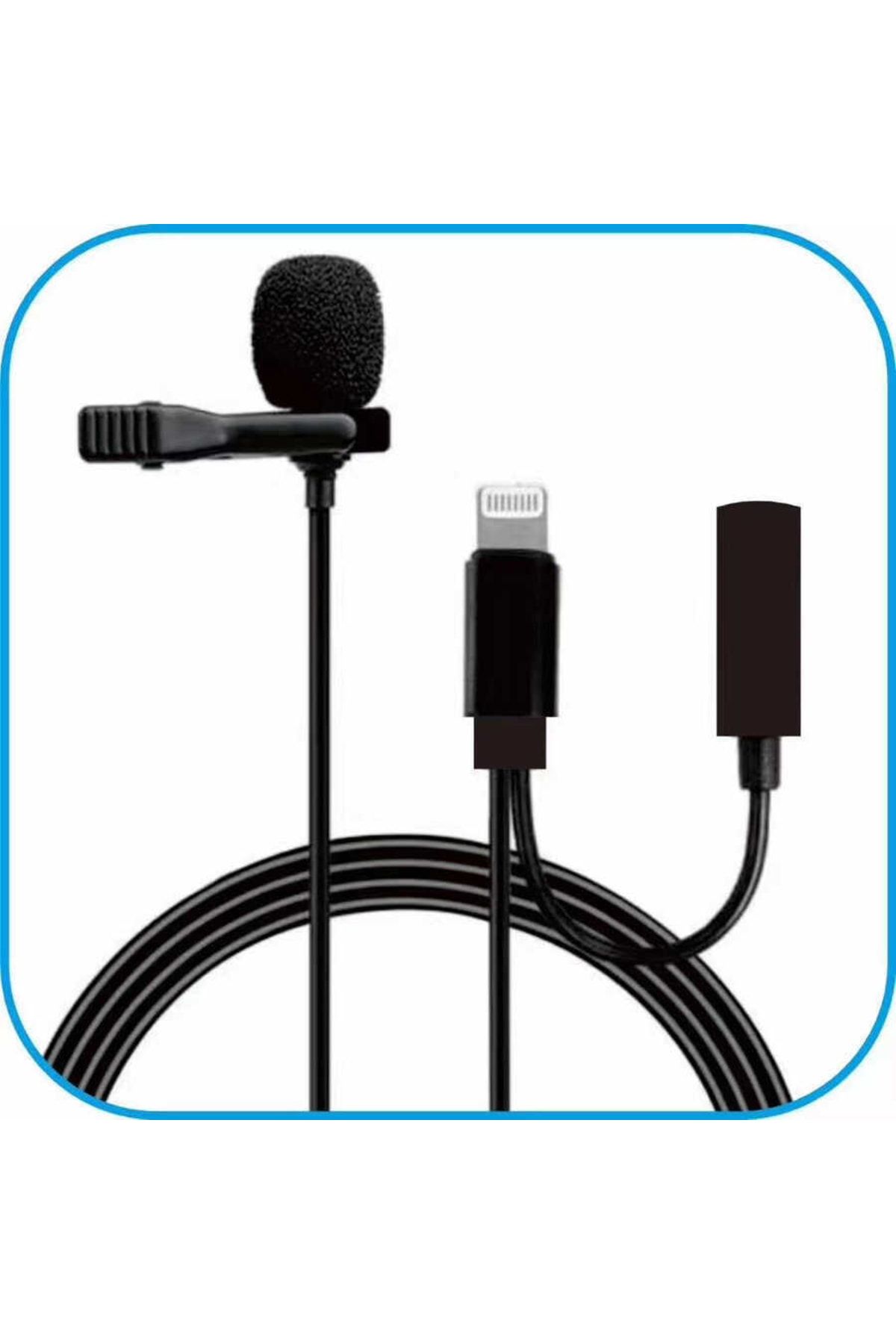 UnDePlus Ms-uc568 Yaka Klipsli Gürültü Önleyici Lightning Girişli Youtuber Canlı Yayın Yaka Mikrofonu