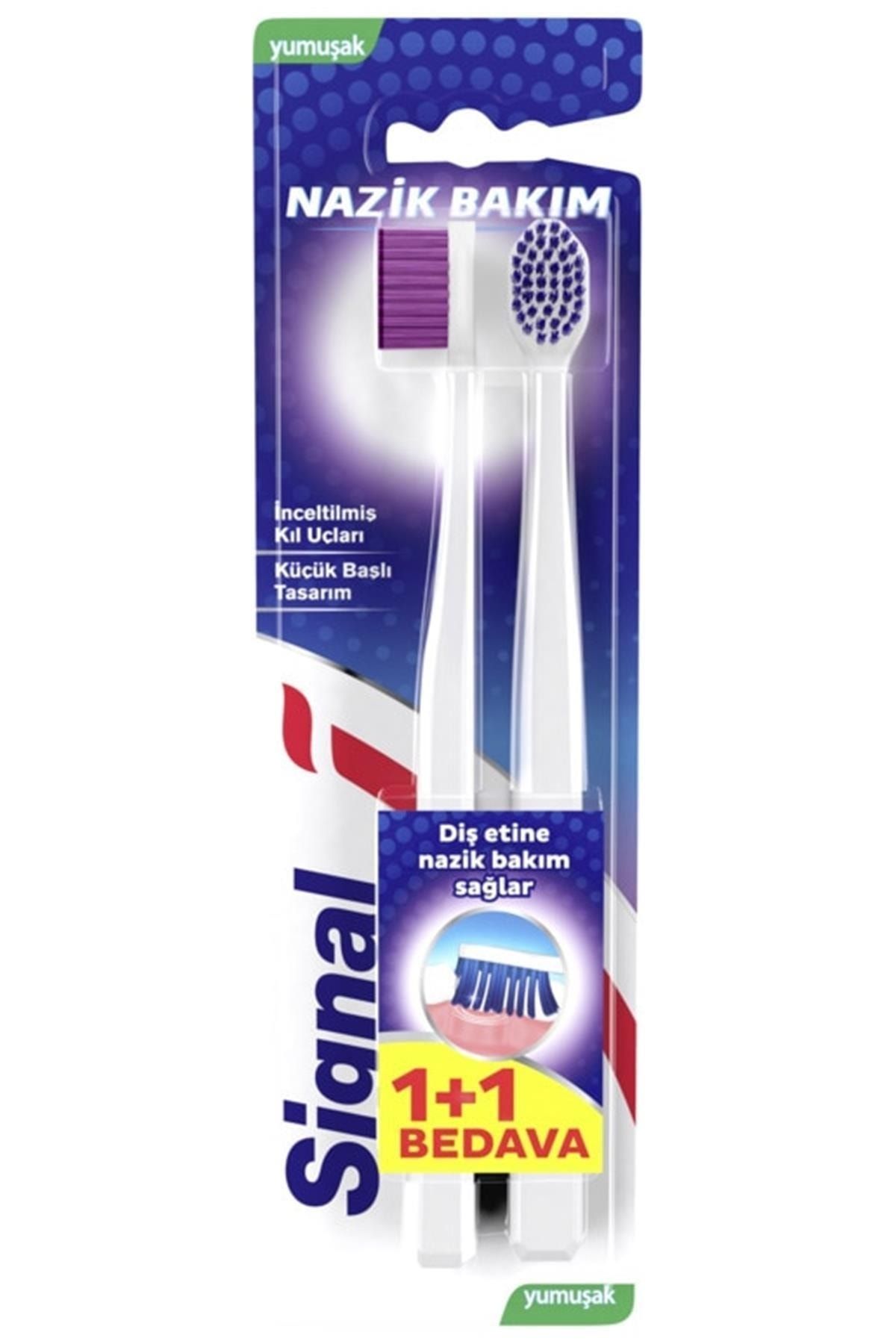 Signal Marka: Diş Fırçası Ergonomik Ve Etkin Temizlik Yumuşak 1+1 Kategori: Manuel Diş Fırçası