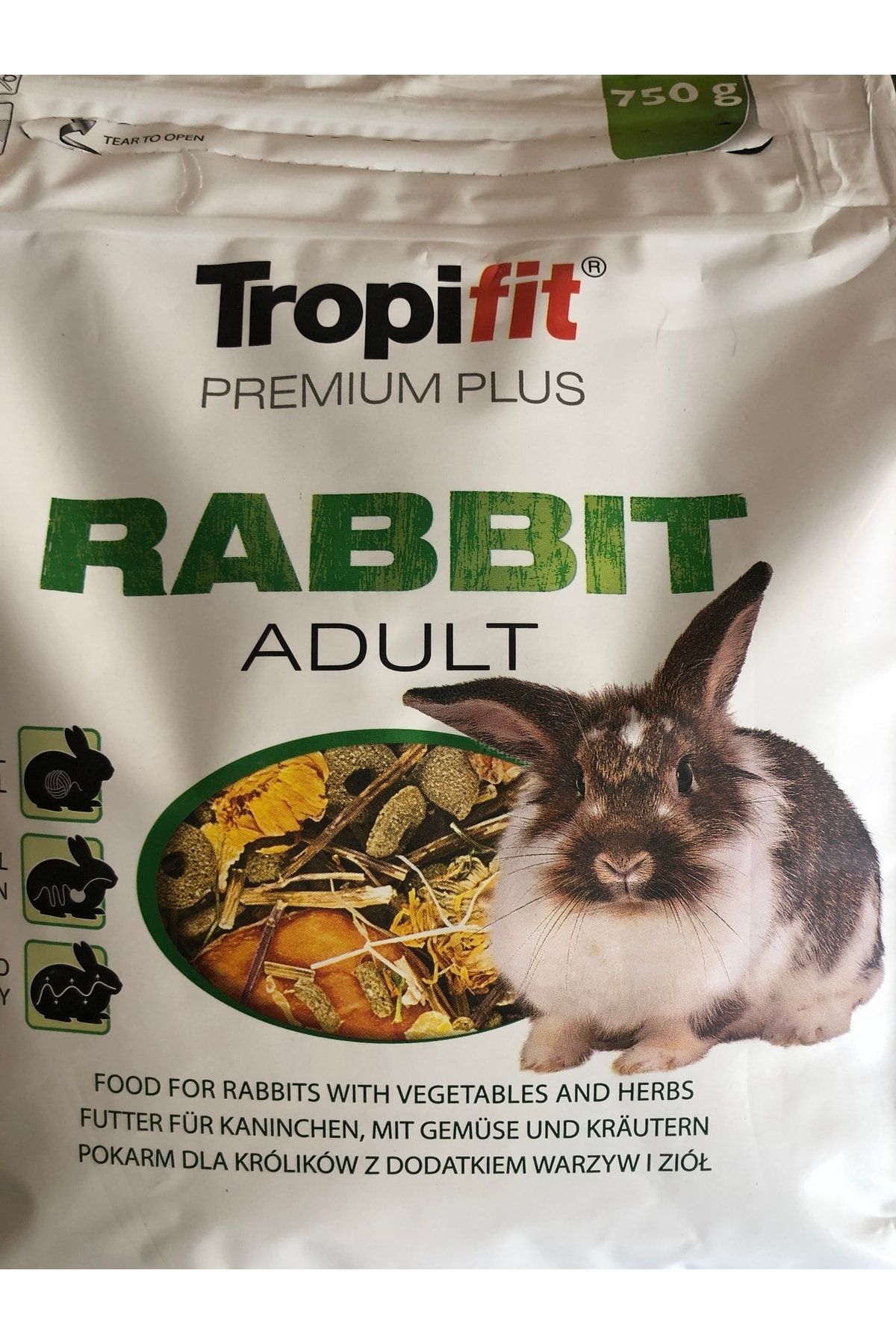 Tropifit Premium Plus Yetişkin Tavşan Yemi 750 gr
