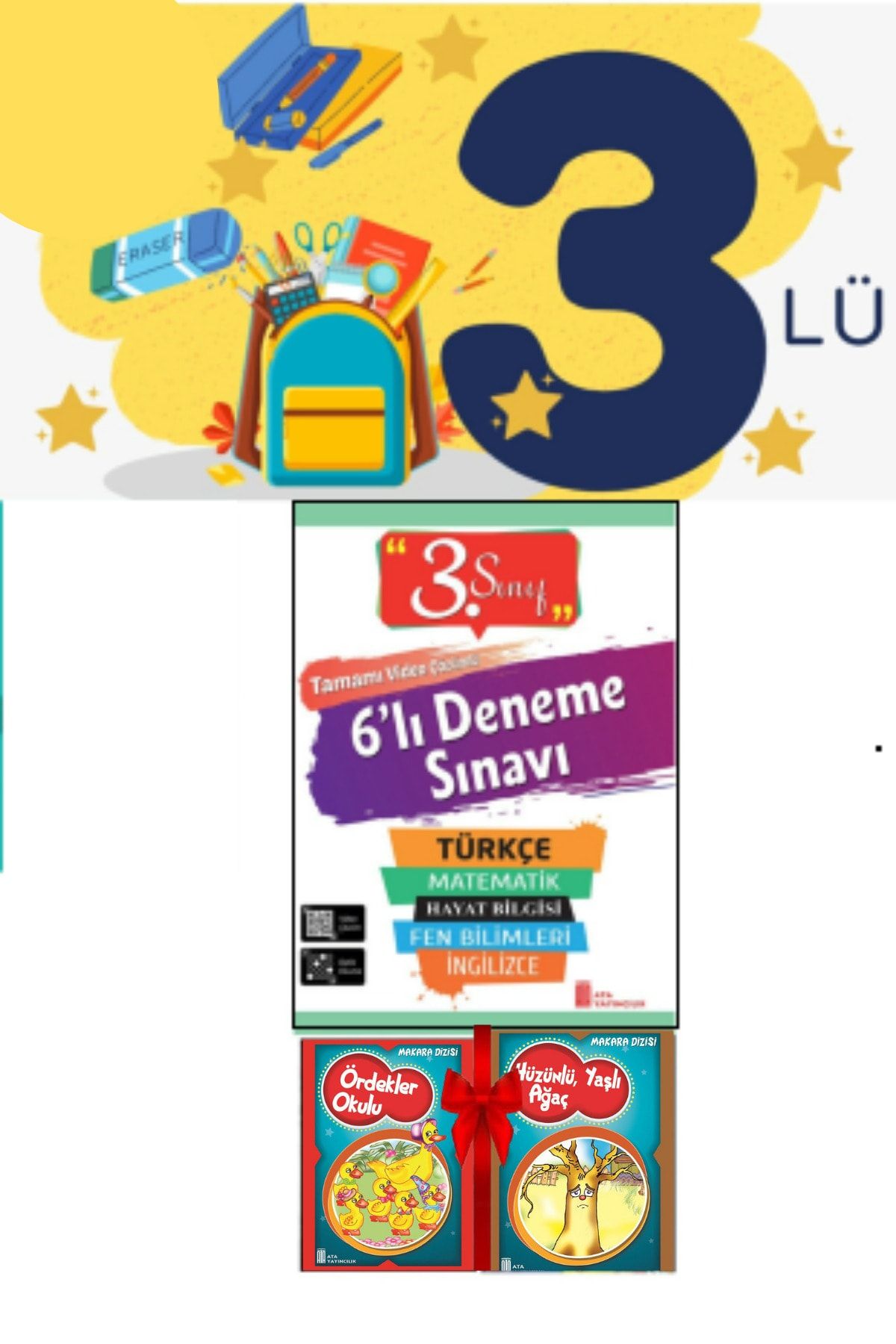 Ata Yayıncılık 3. Sınıf 6'lı Poşet Deneme Sınavı Ata Yayınları