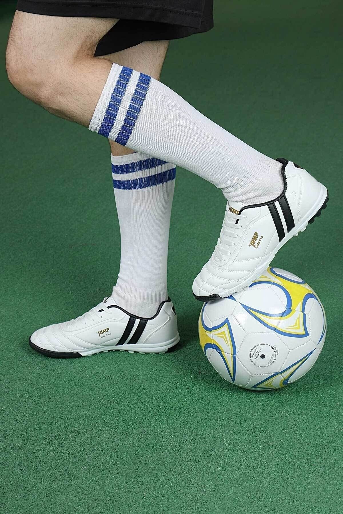 Jump 13258 Erkek Siyah Beyaz Halı Saha Futbol Ayakkabı 36/45 -1