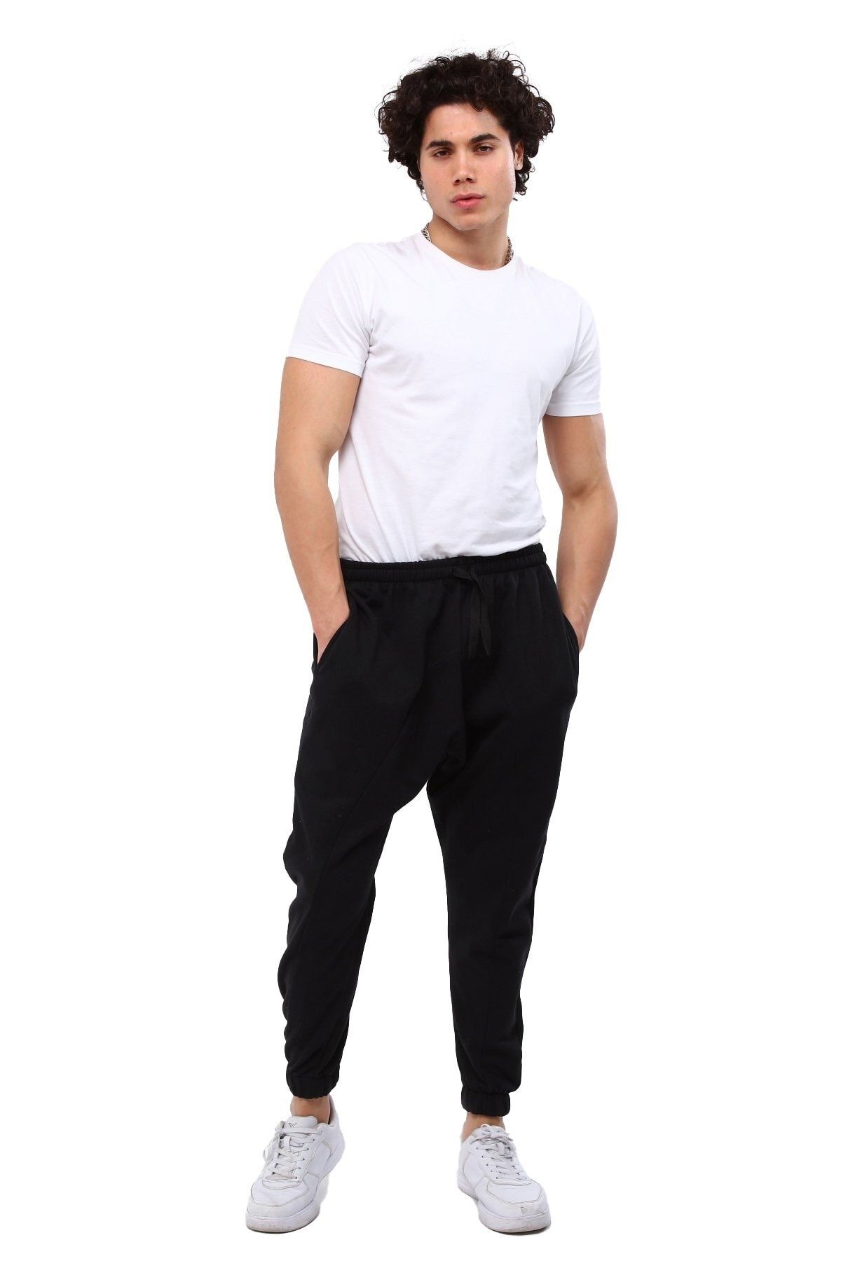 AUST GİYİM Aust Erkek Giyim Şalvar Tipi Eşofman Altı - Bol Kesim Rahat Şalvar Eşofman Altı - Siyah